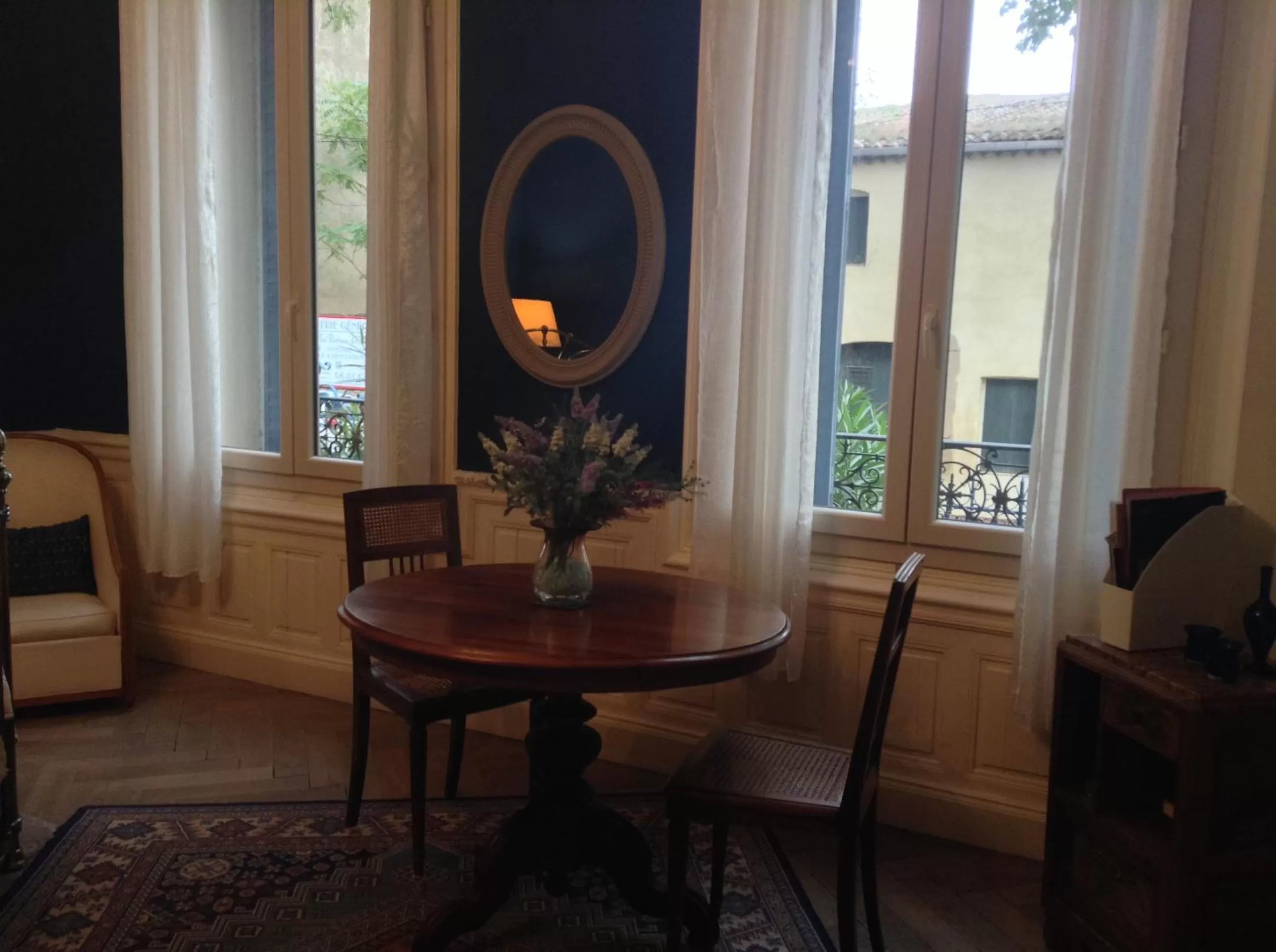 Seating area in La Villa Celine