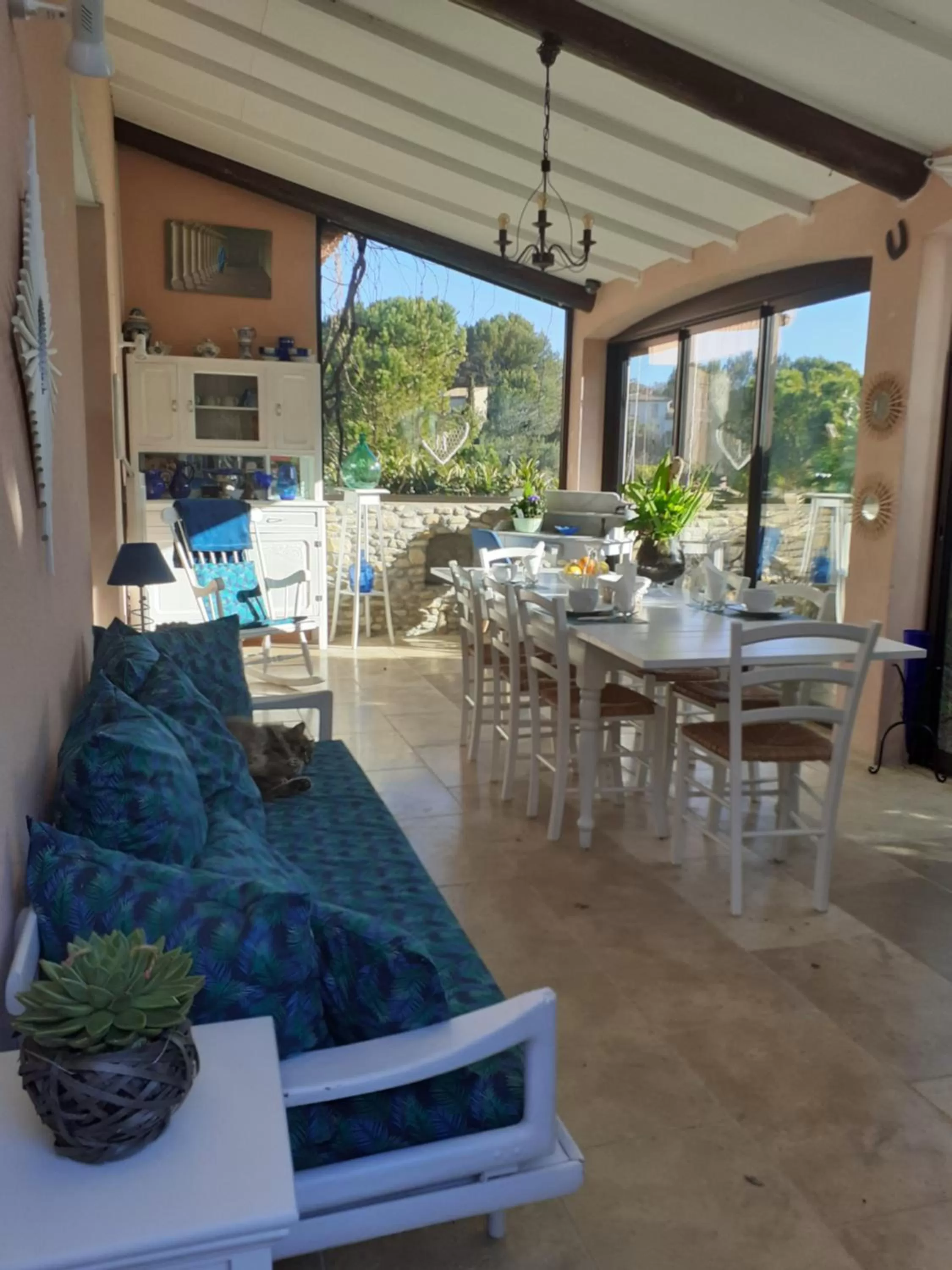 Balcony/Terrace in La Sapiniére -chambres climatisées