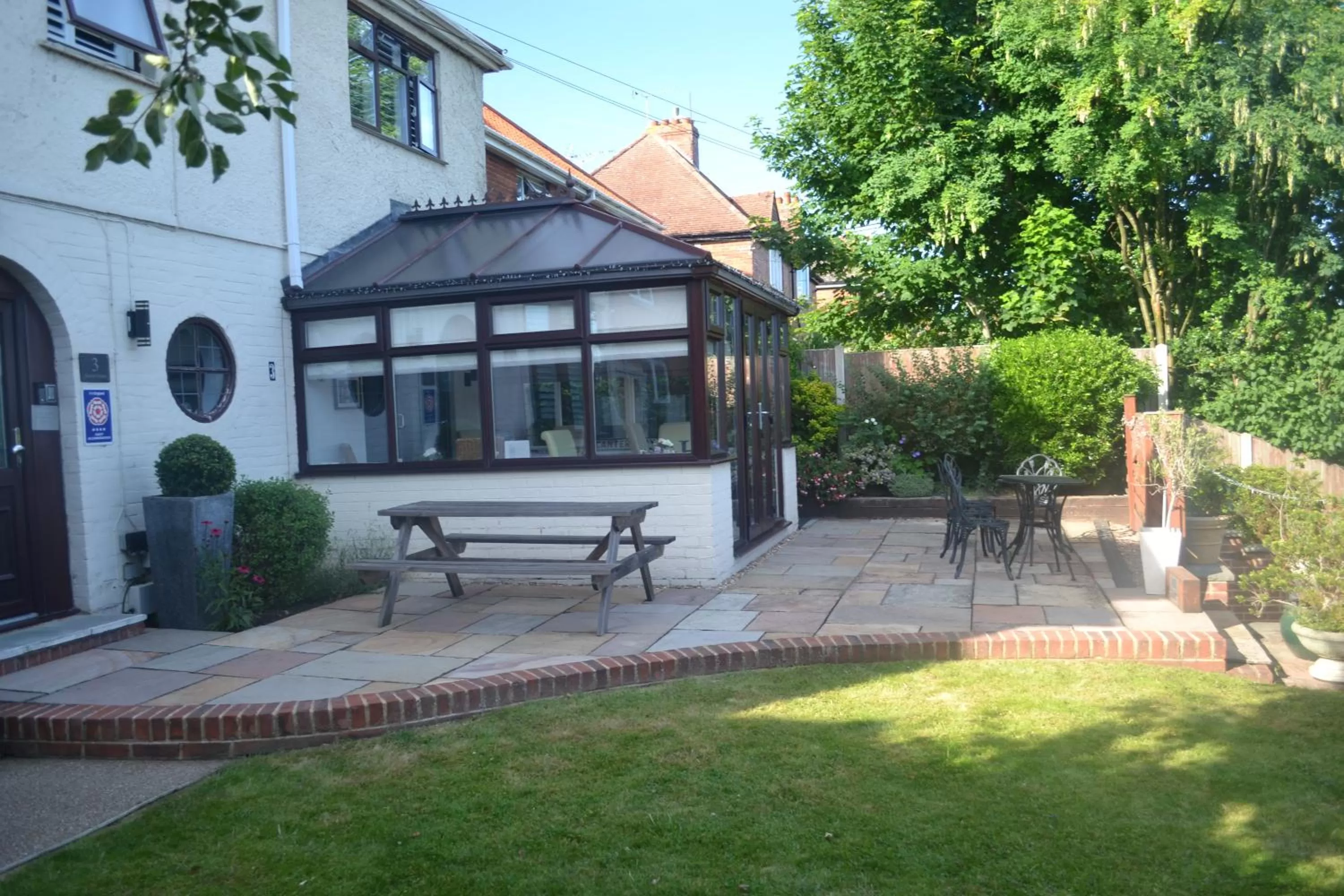 Patio in Harriet House B&B