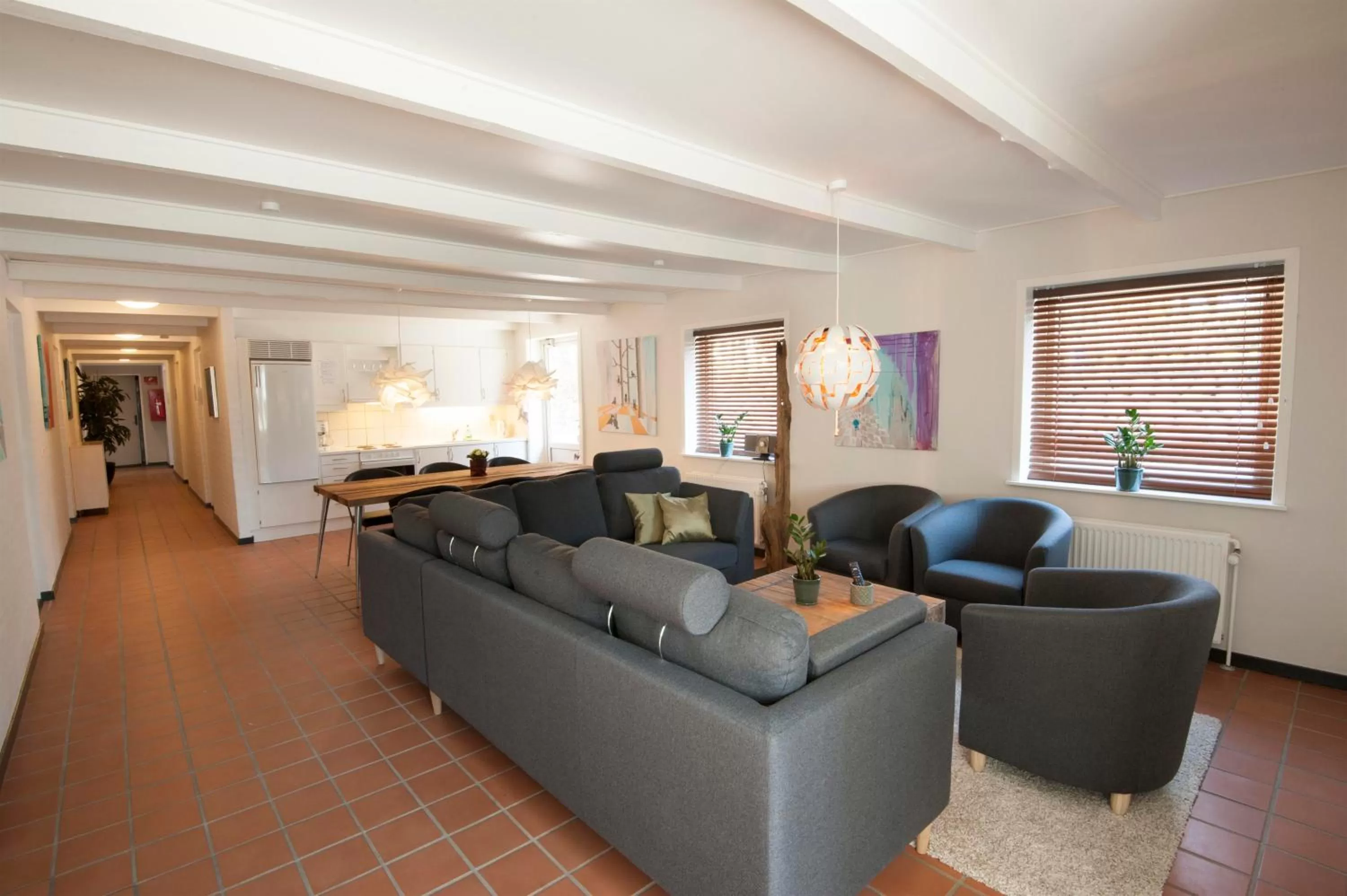 Communal kitchen in Benniksgaard Bed & Breakfast