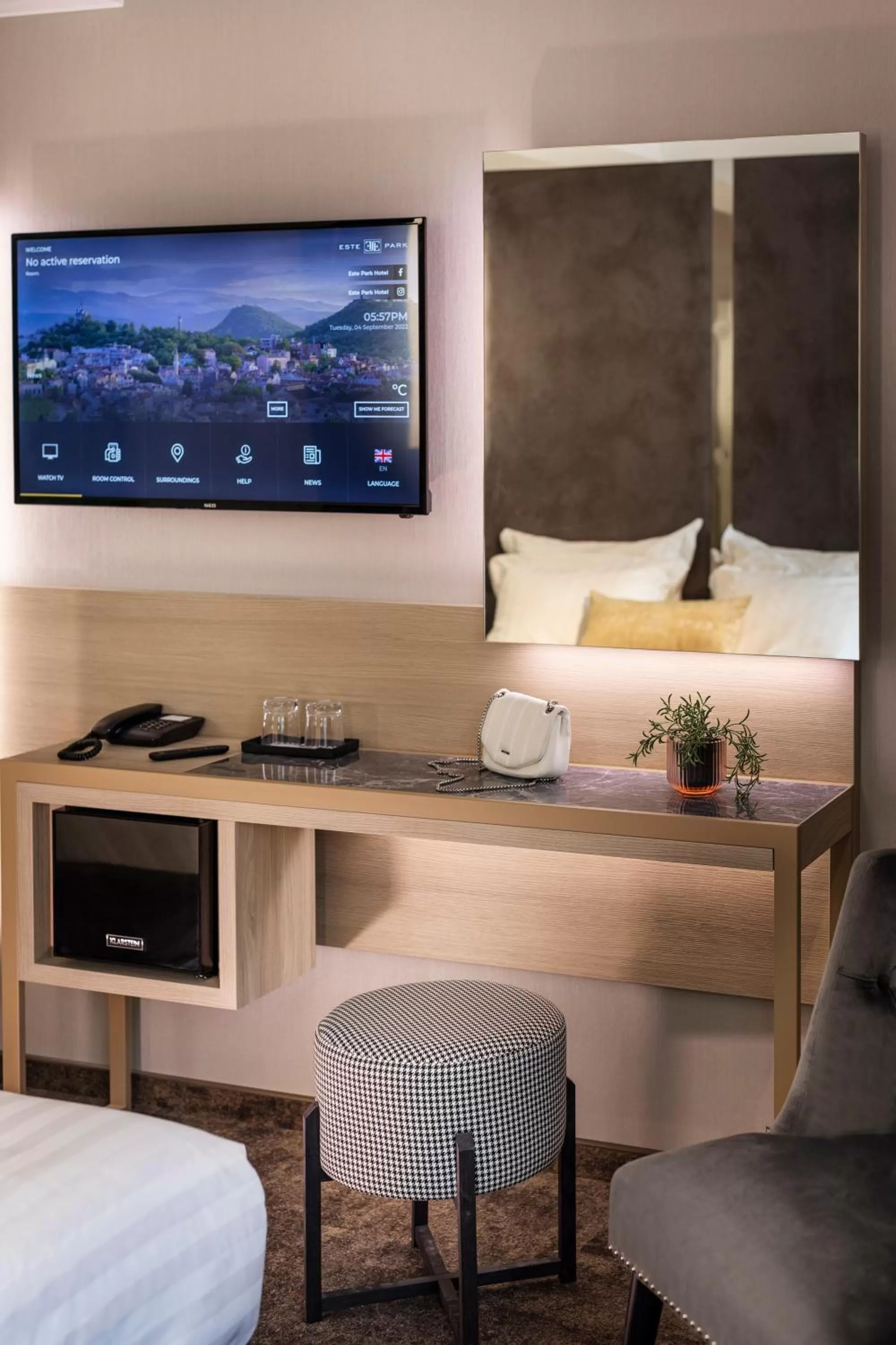 TV and multimedia in -- ESTE PARK HOTEL -- part of Urban Chic Luxury Design Hotels - Parking & Compliments - next to Shopping & Dining Mall Plovdiv