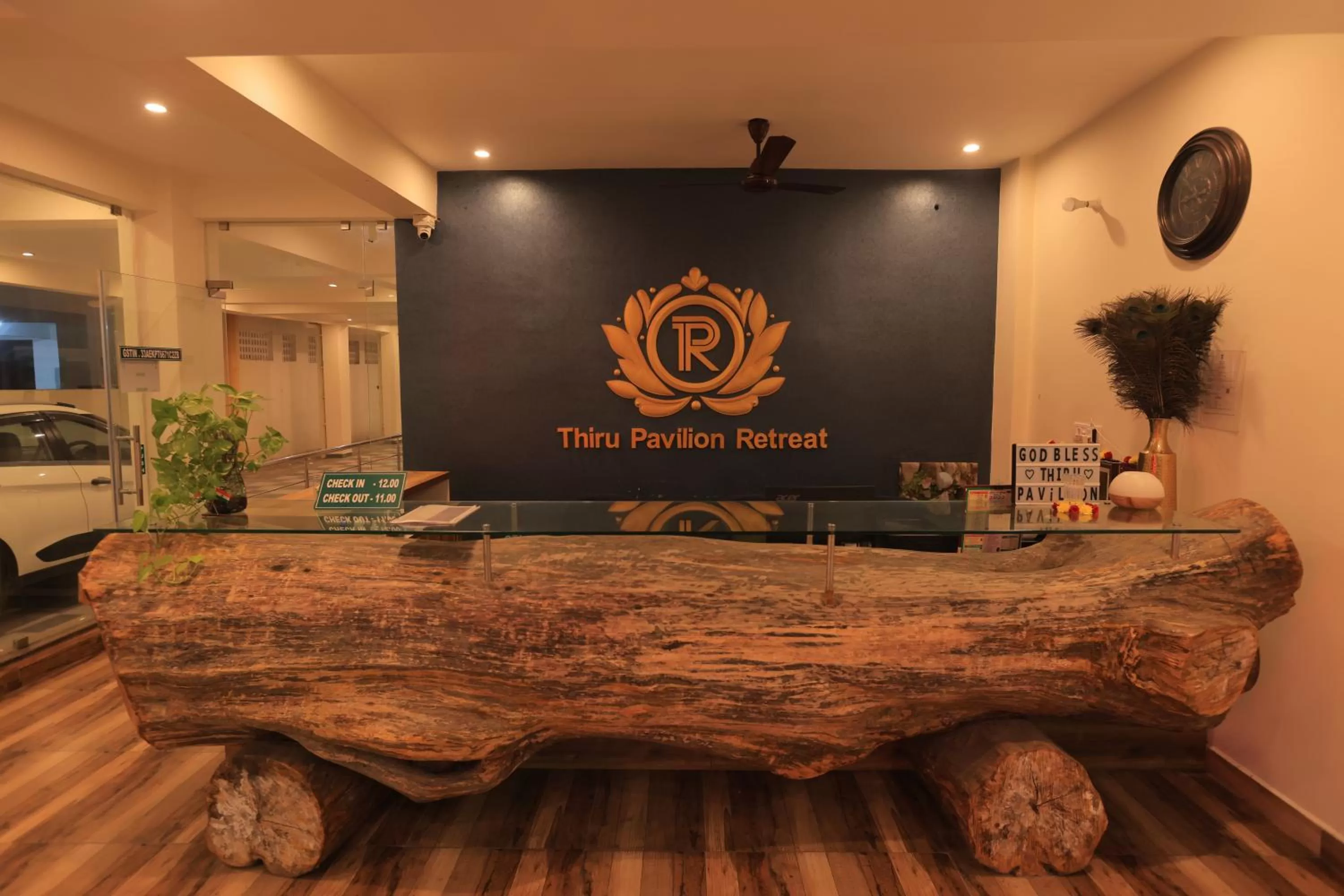 Property logo or sign in Thiru Pavilion Retreat