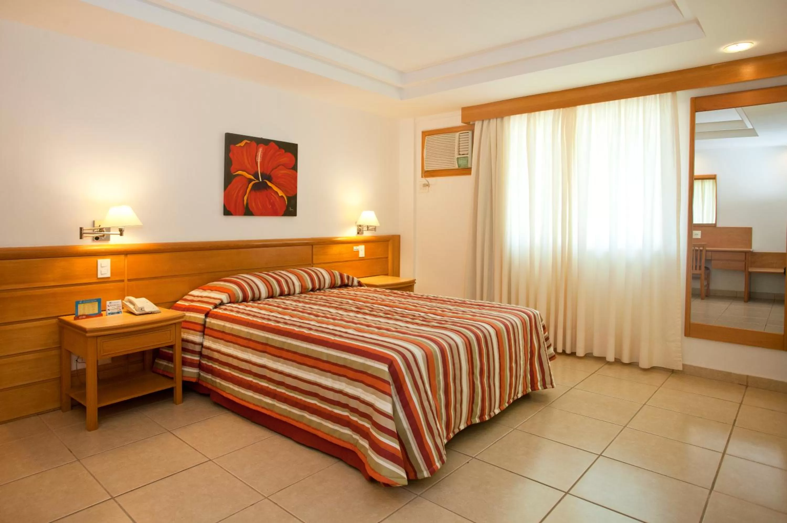 Bed in Hotel Atlântico Búzios Convention