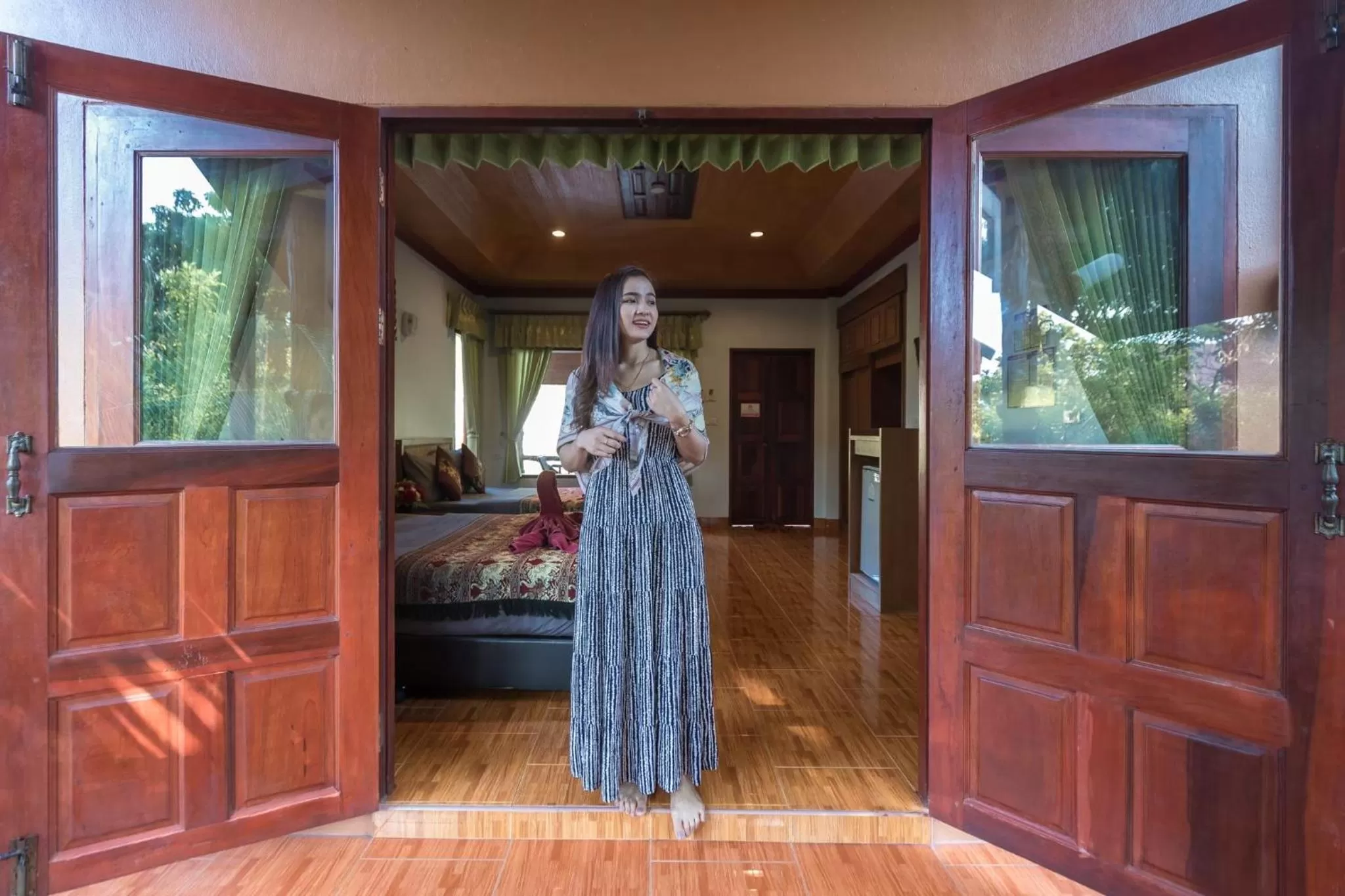 Bed in Khaosok Rainforest Resort