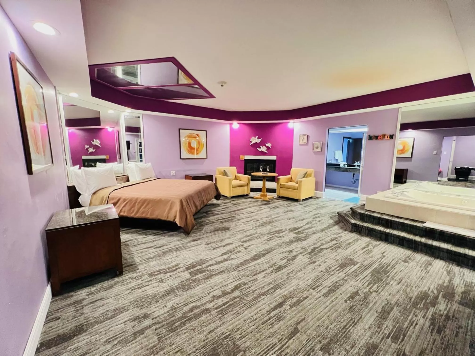 Bed in Inn of the Dove - Romantic Luxury Suites with Jacuzzi & Seasonal Fireplace at Harrisburg-Hershey-Philadelphia, PA