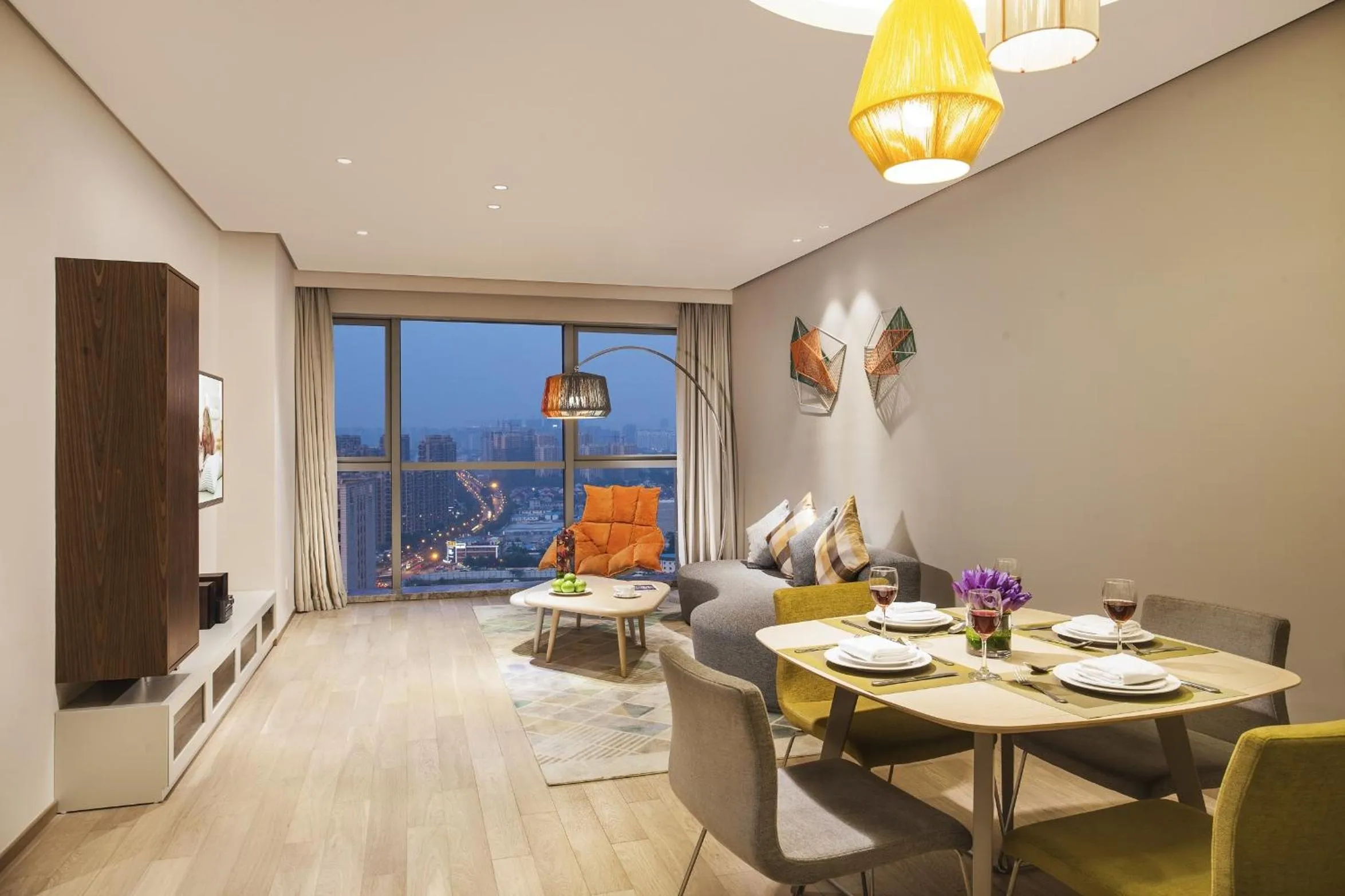 Seating area in Citadines Intime City Hangzhou