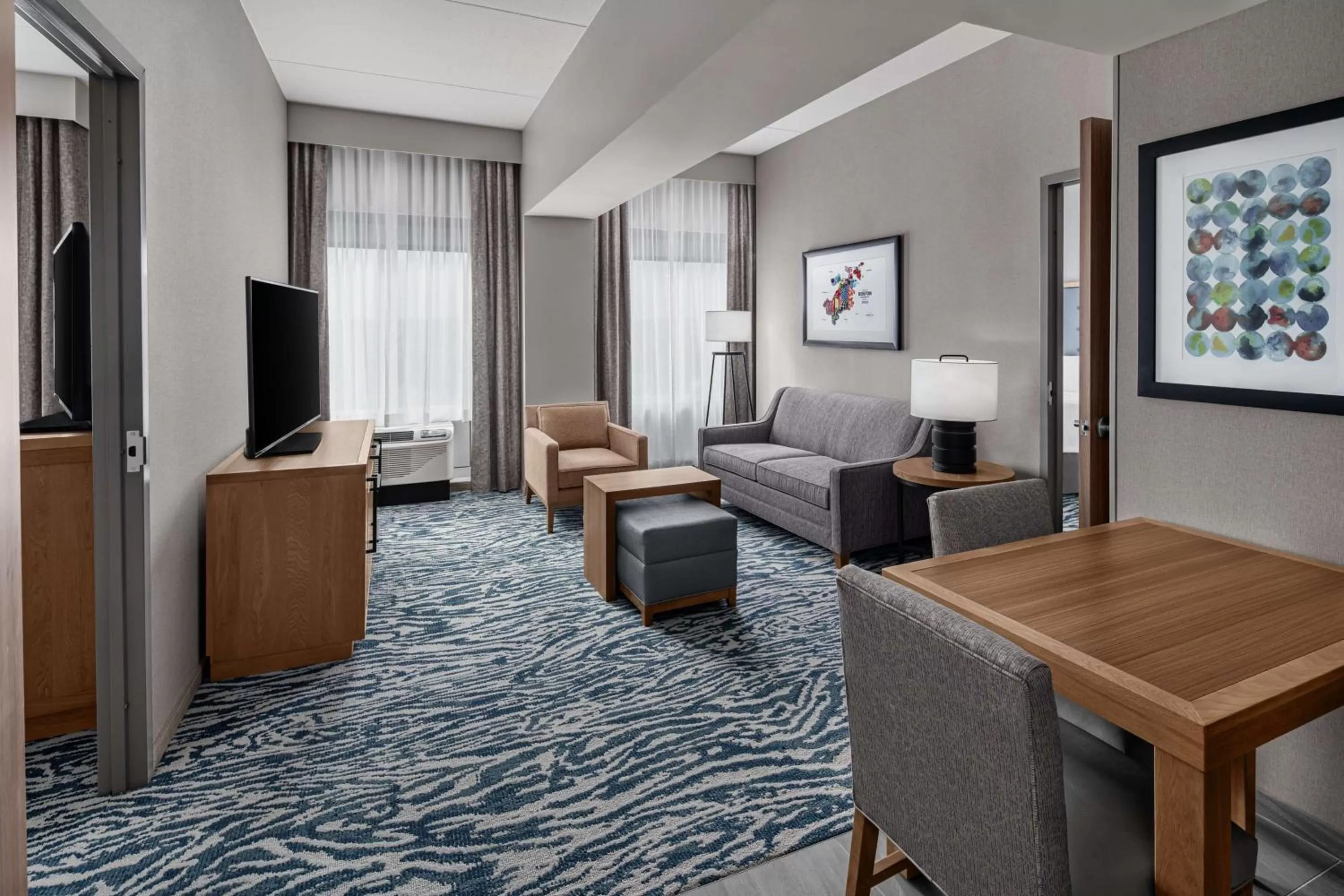 Living room in Homewood Suites by Hilton Boston Woburn