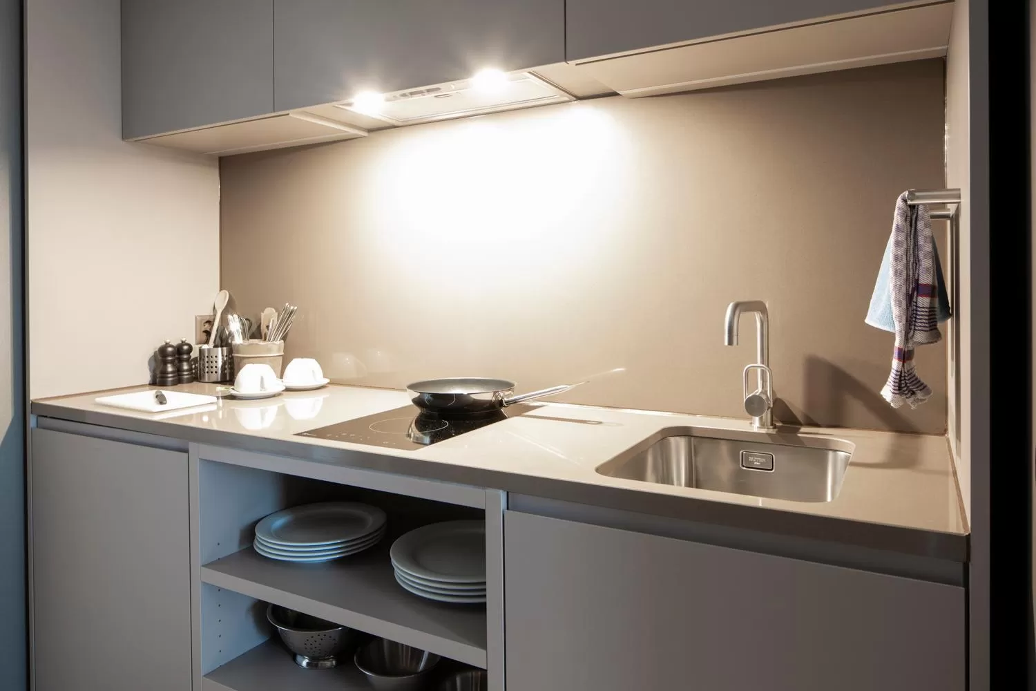 Kitchen or kitchenette in Hotel Walhalla
