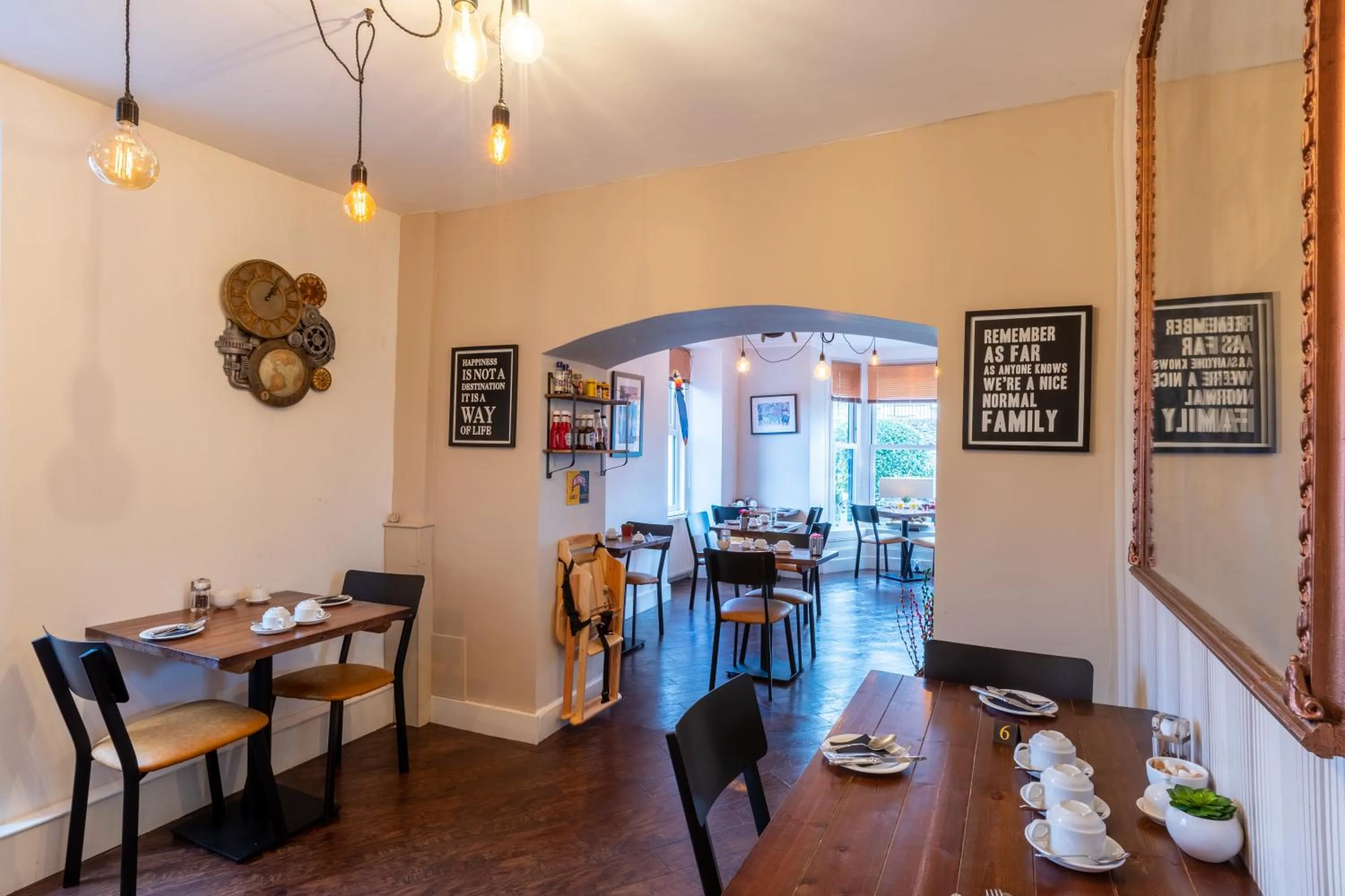 Dining area in Holly Lodge Guest House with FREE off site health club