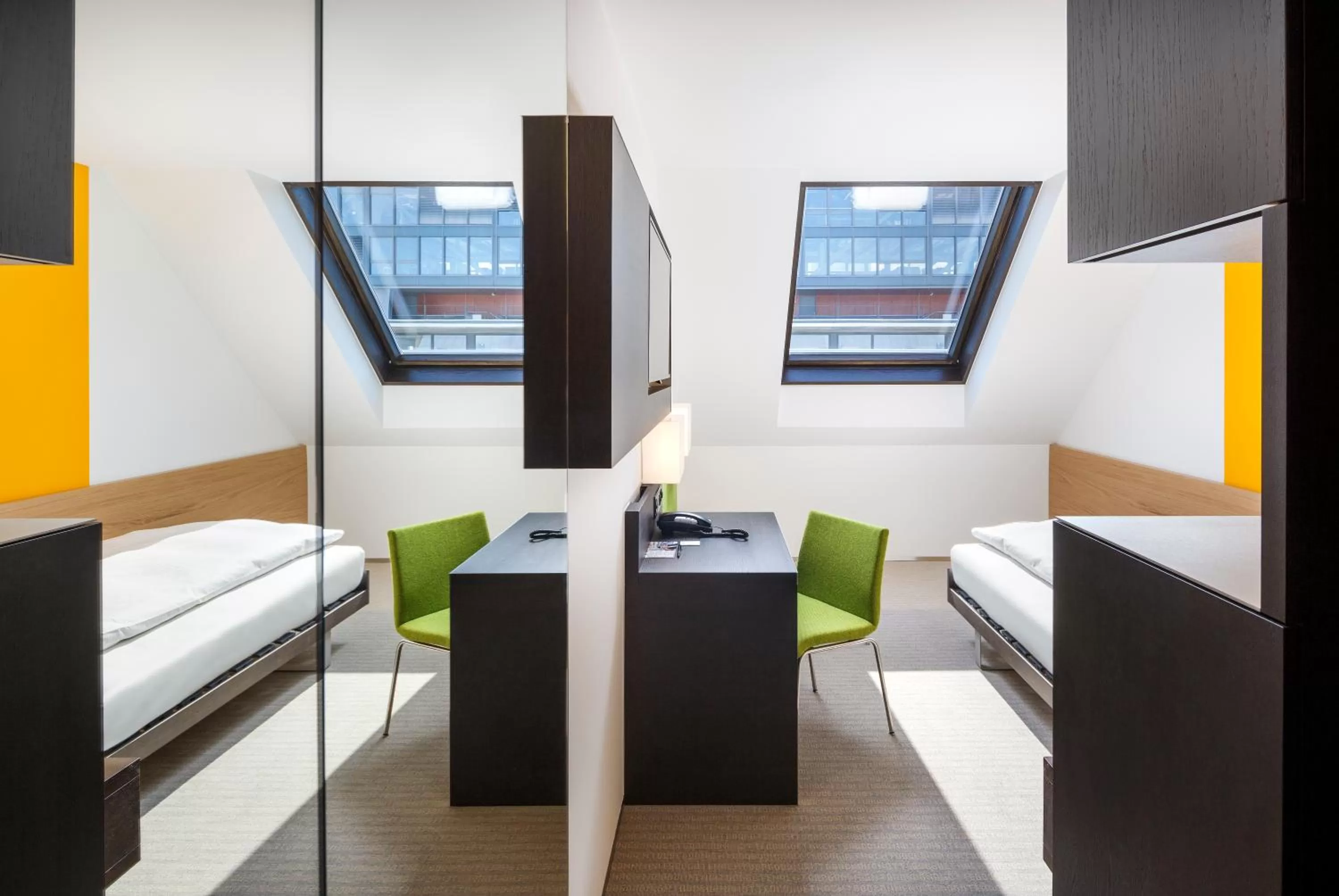 Photo of the whole room, Bed in Züri by Fassbind