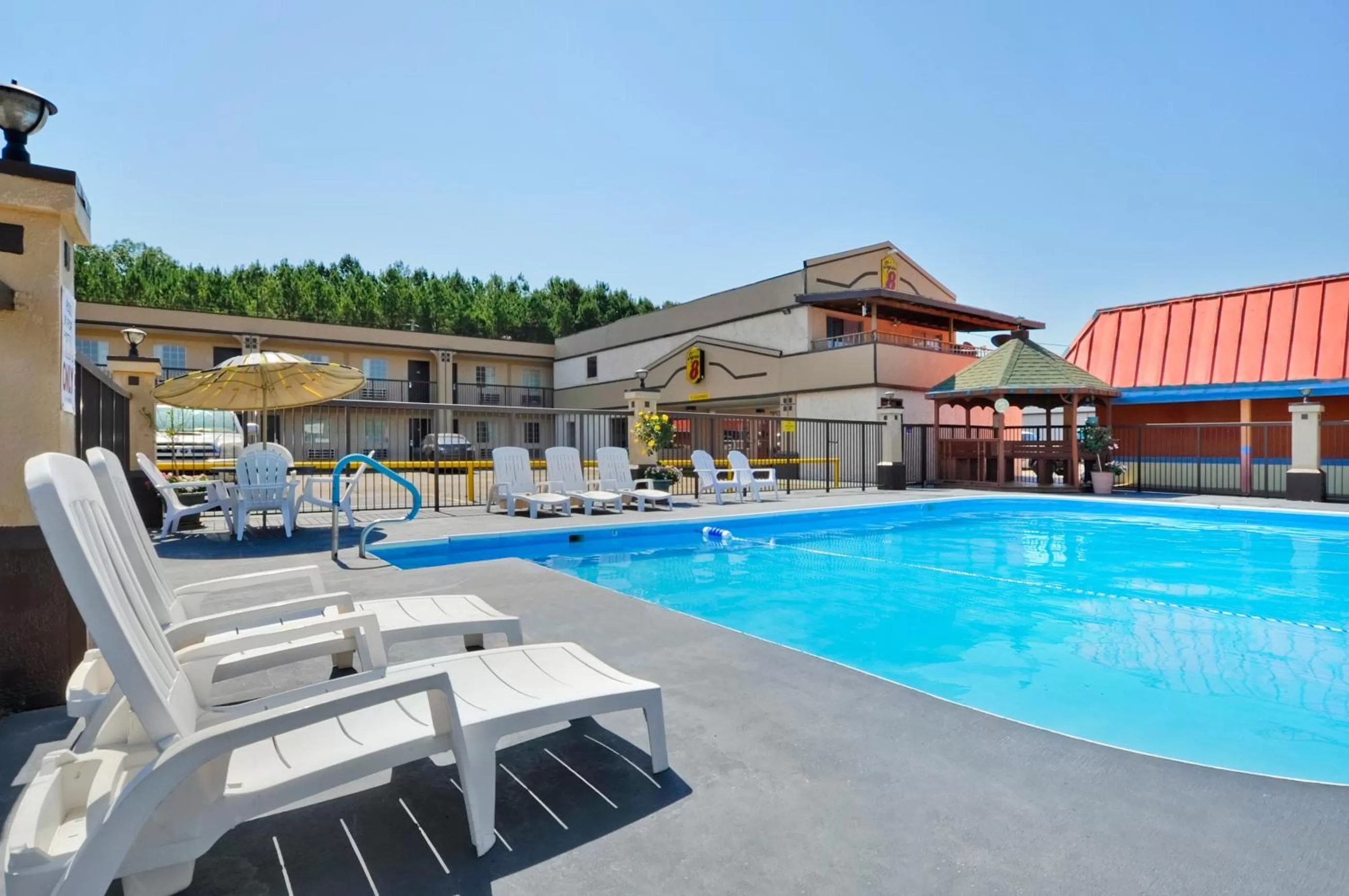 Pool view in Super 8 by Wyndham Monticello AR