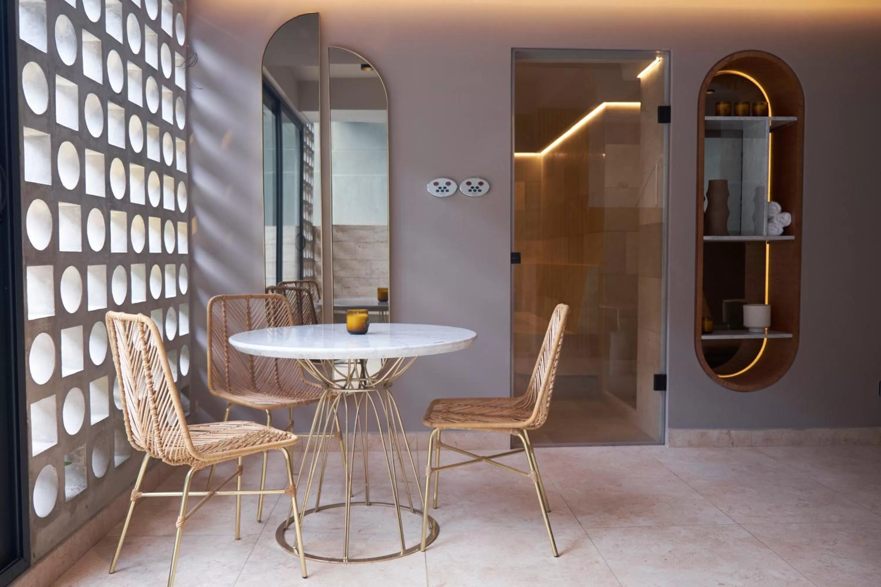 Living room in ICON 100 Luxury Apartasuites