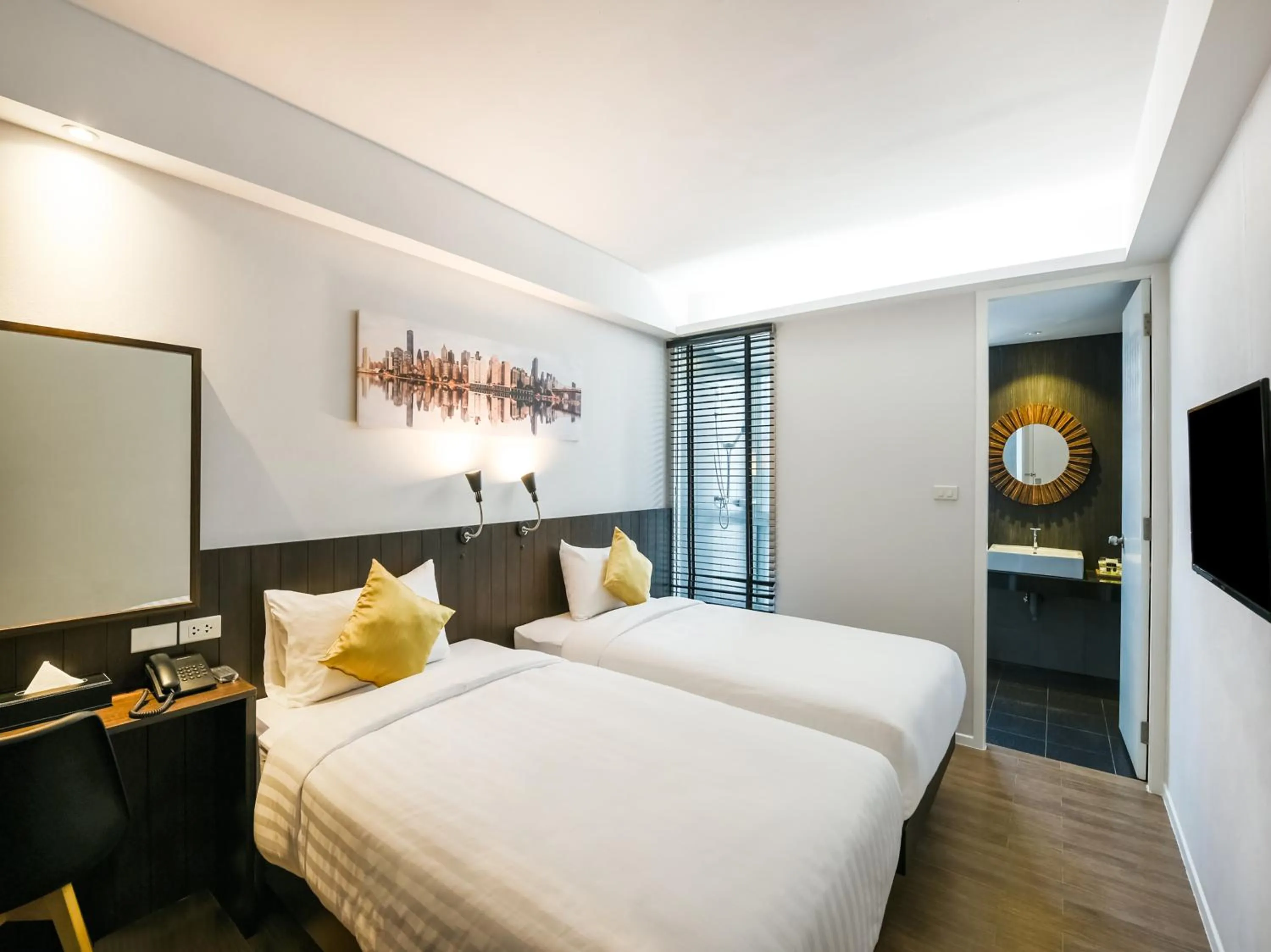 Bed in Kitzio House Hotel Huai Kwang