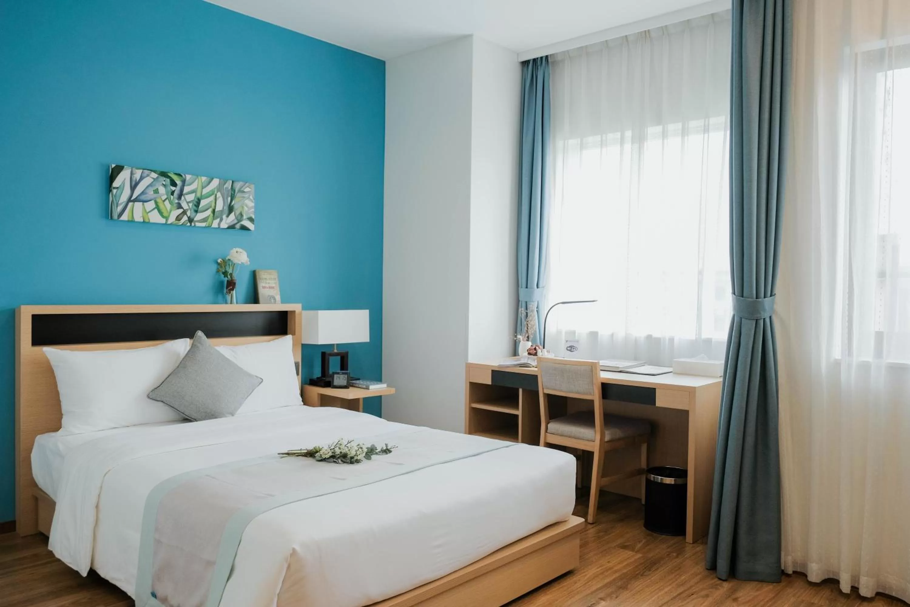 Bedroom, Bed in Roygent Parks Hanoi