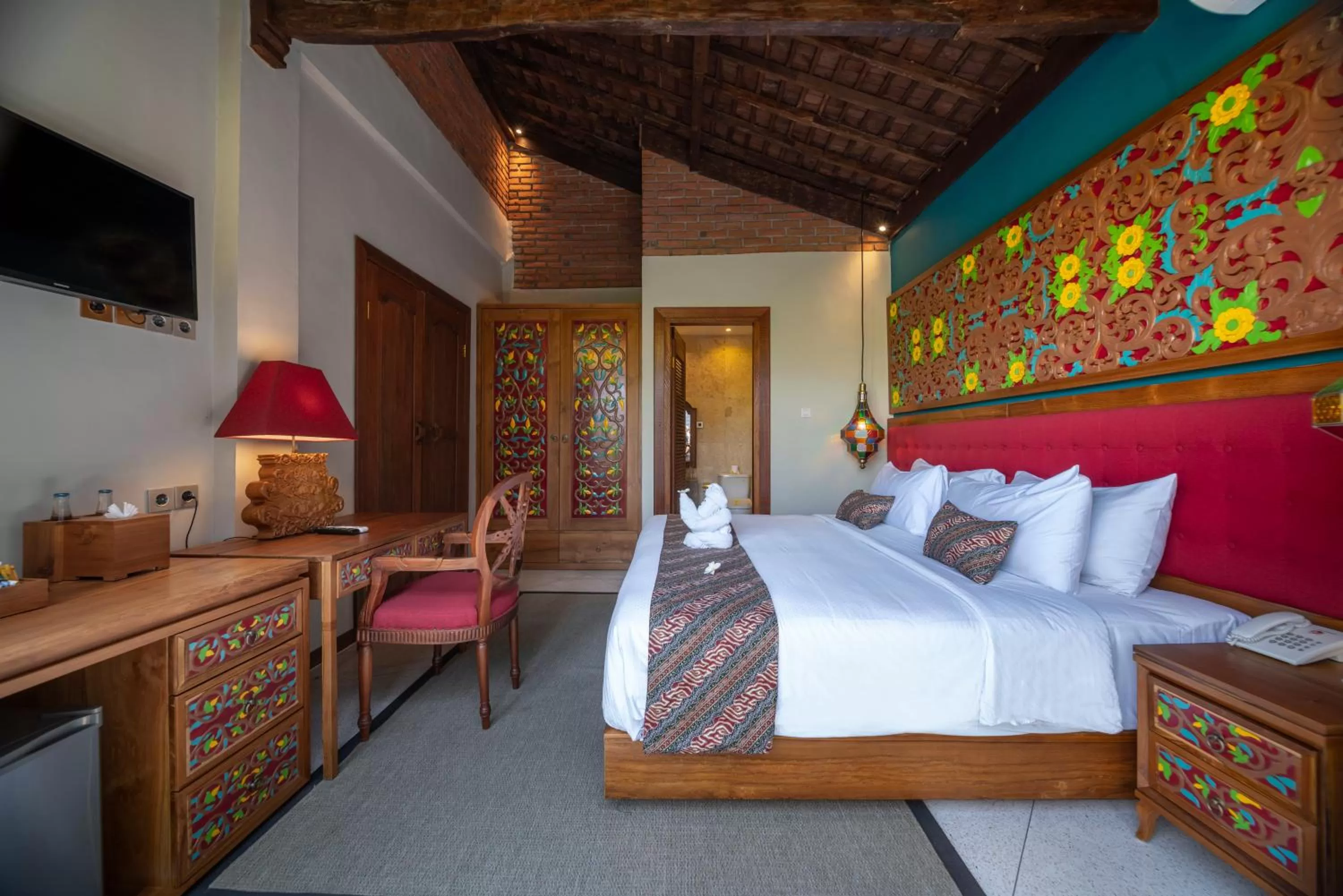 Bedroom, Bed in Menzel Ubud