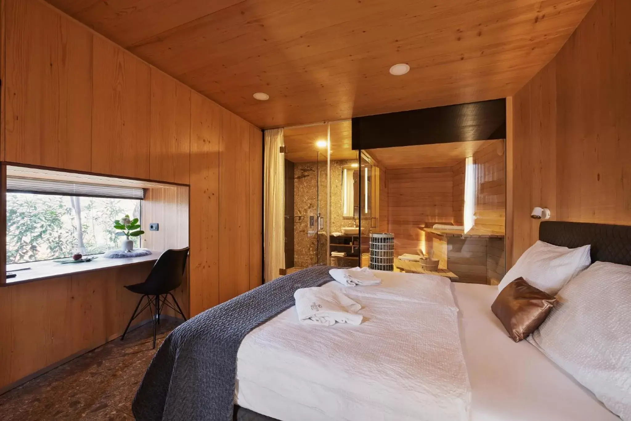 Double Room with Sauna and Balcony in Theodosius Forest Village - Glamping in Vipava valley Double Room with Sauna and Balcony in Theodosius Forest Village - Glamping in Vipava valley