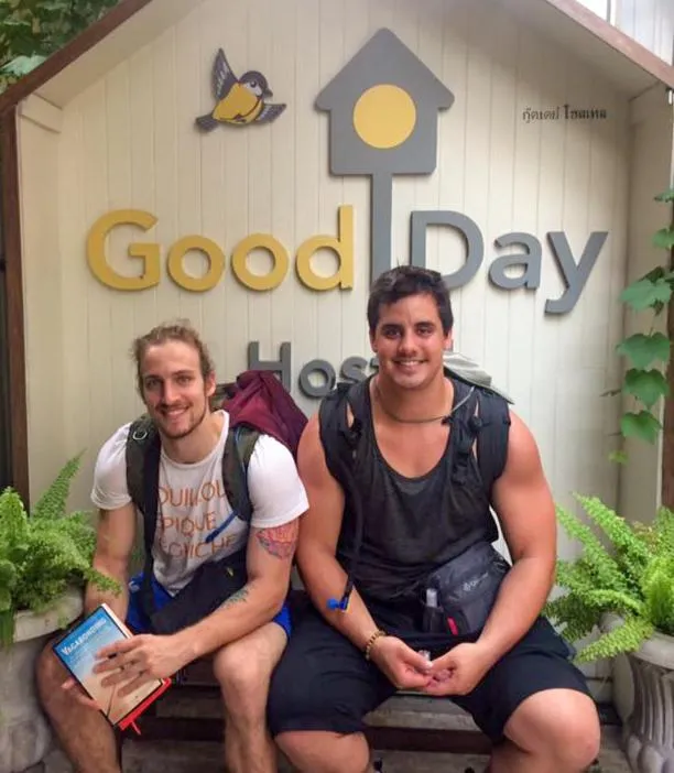 group of guests in Good Day Hostel