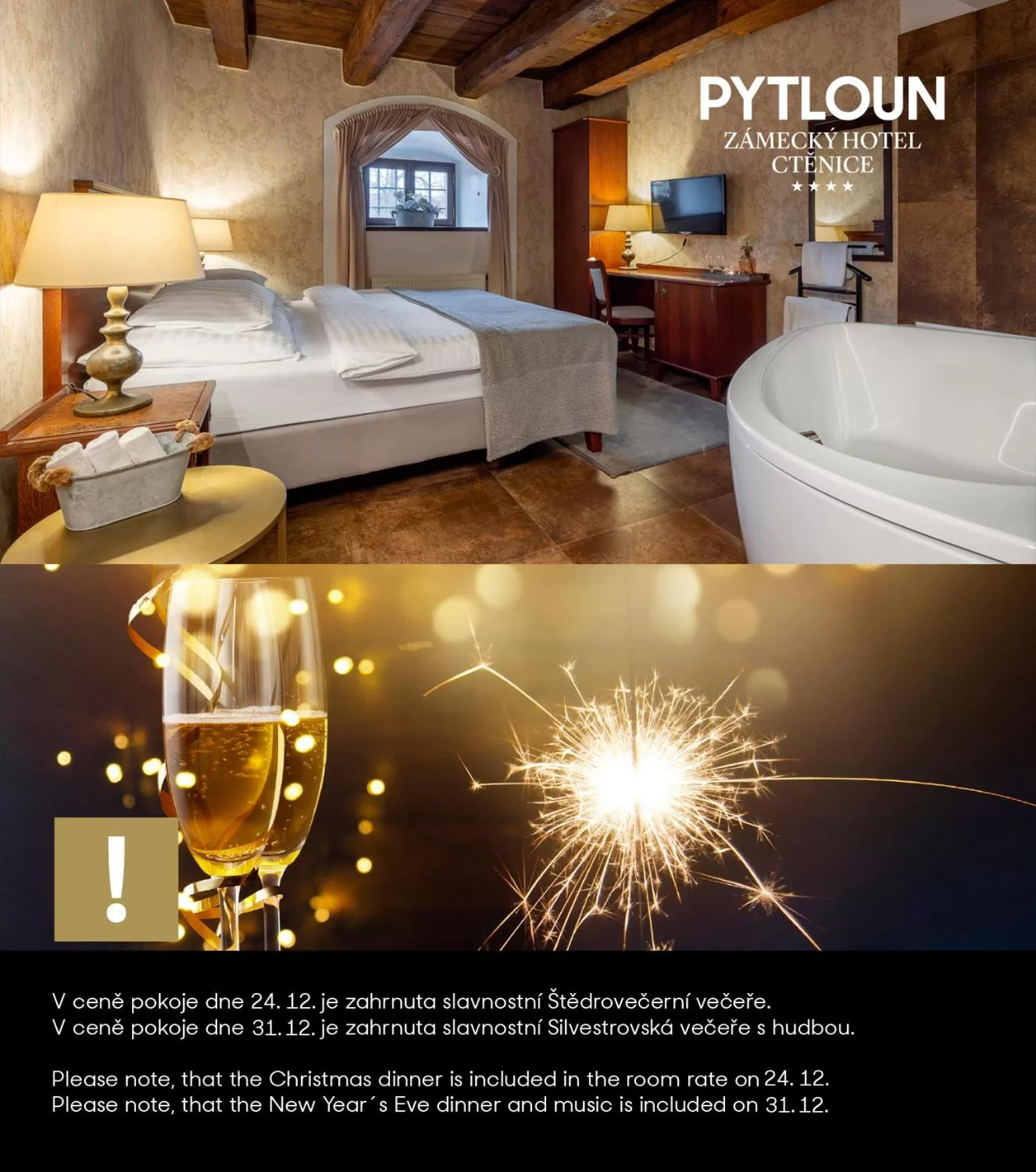 Restaurant/places to eat, Bed in Pytloun Chateau Hotel Ctěnice