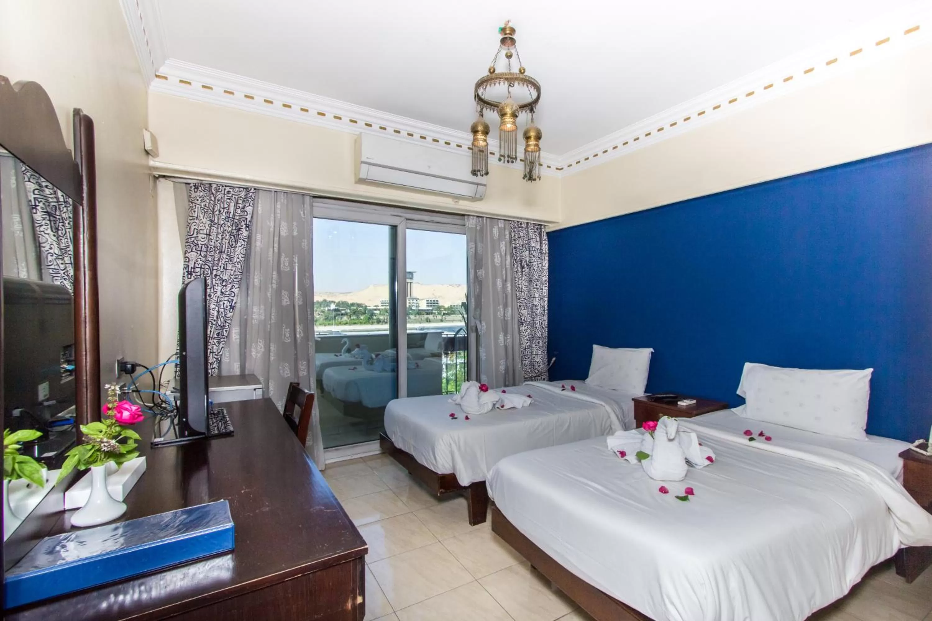 Bed in Philae Hotel Aswan