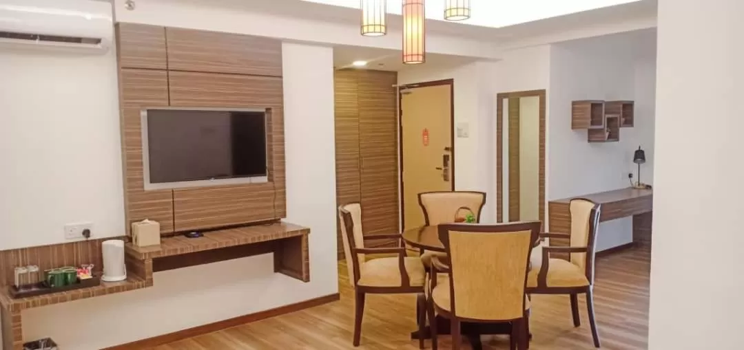 Communal lounge/ TV room in De Greenish Village Langkawi