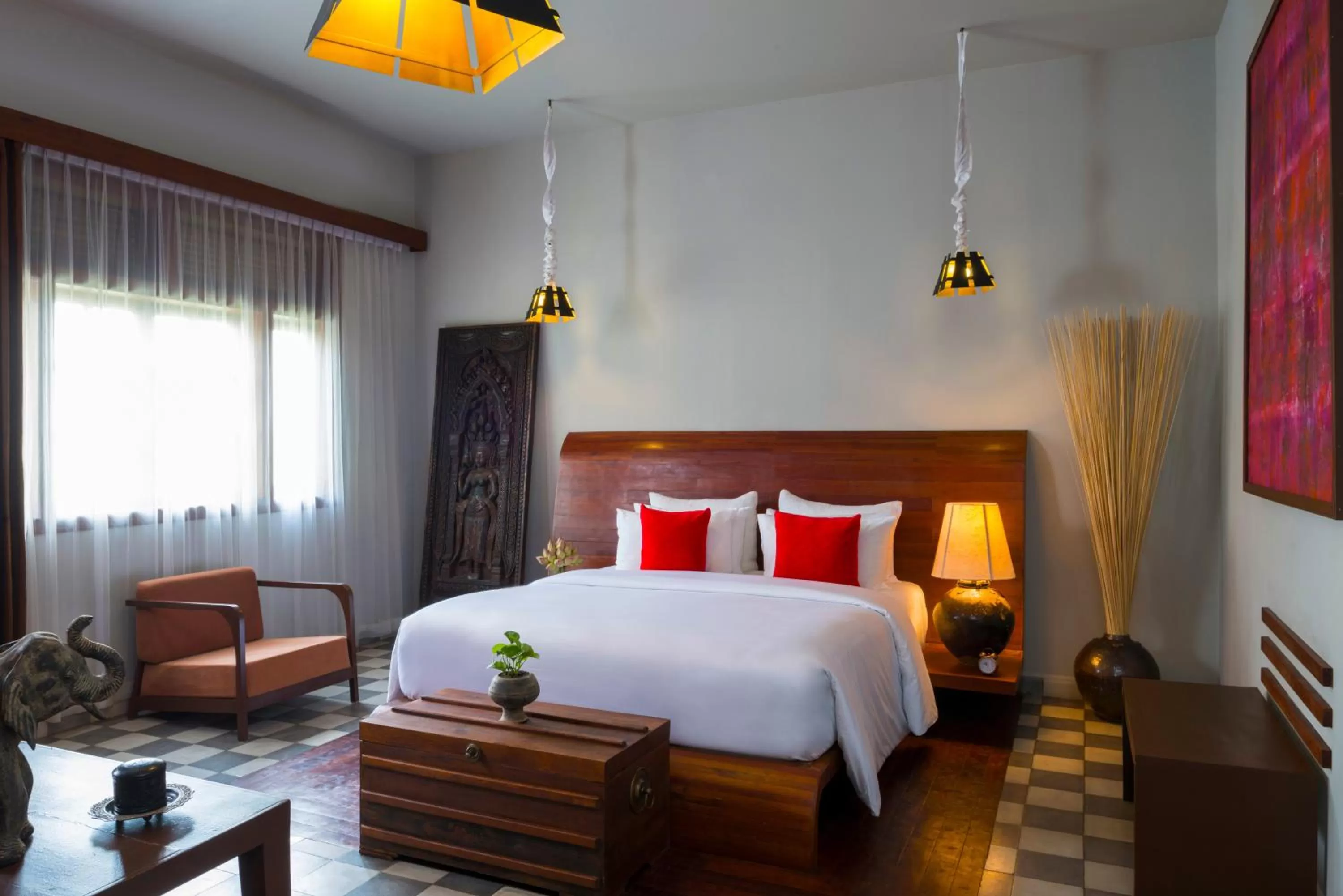 Bed in Sokkhak Boutique Resort & Spa