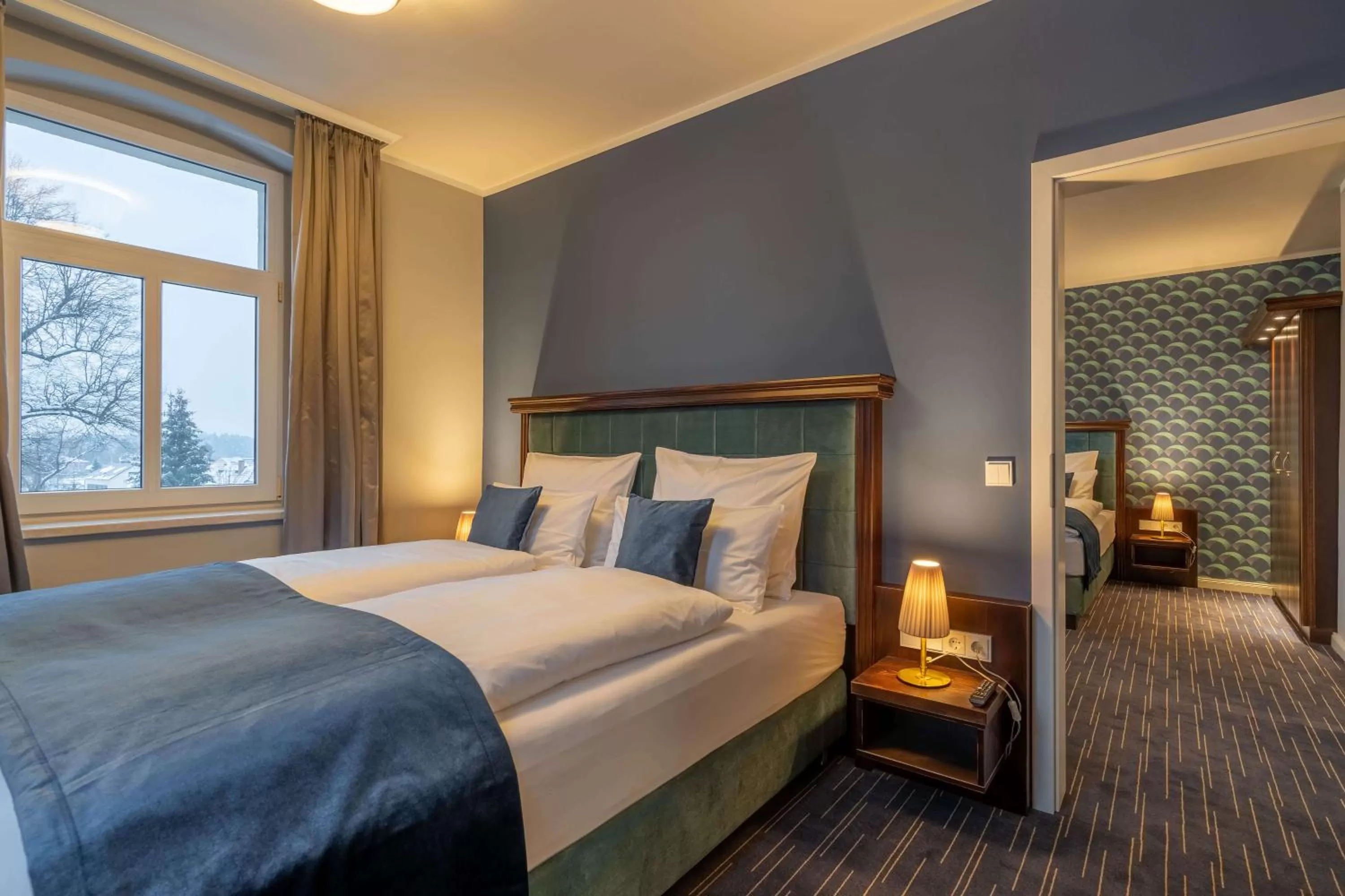 Bed in QUARTIER 5 Hotel & Restaurant, Sächsische Schweiz