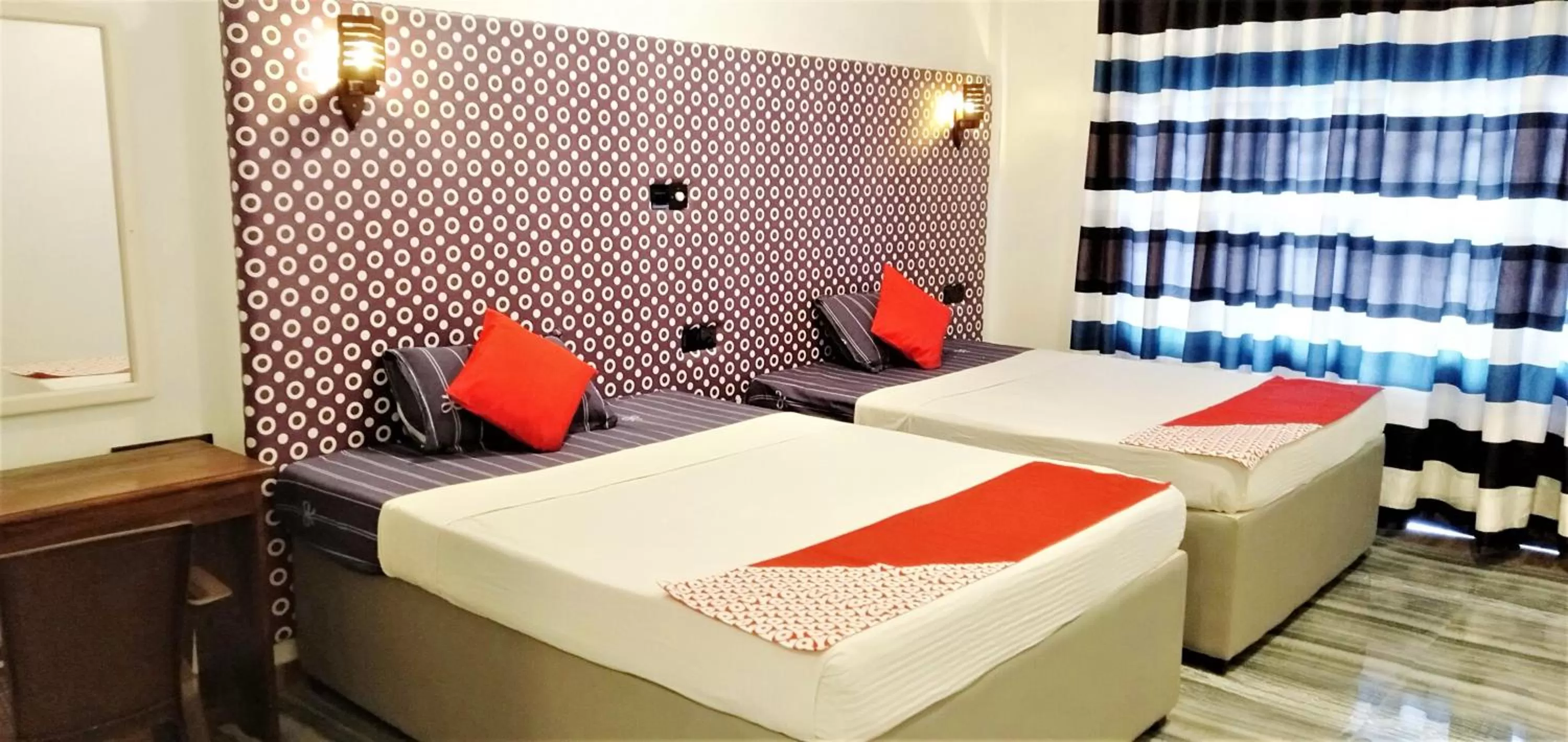 Bed in Ocean Bay Surf Resort Weligama