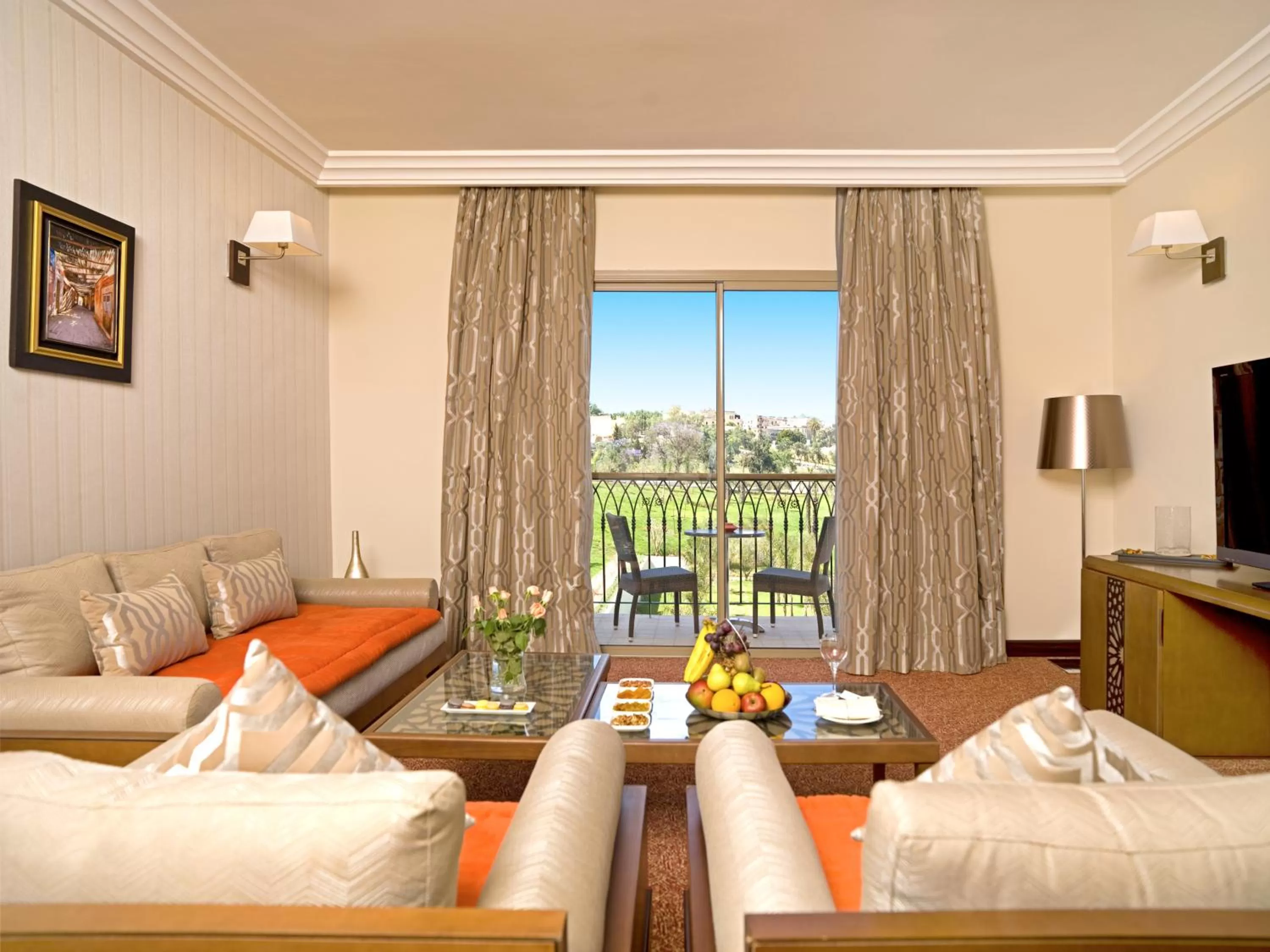 Living room, Bed in Palais Medina Riad Resort