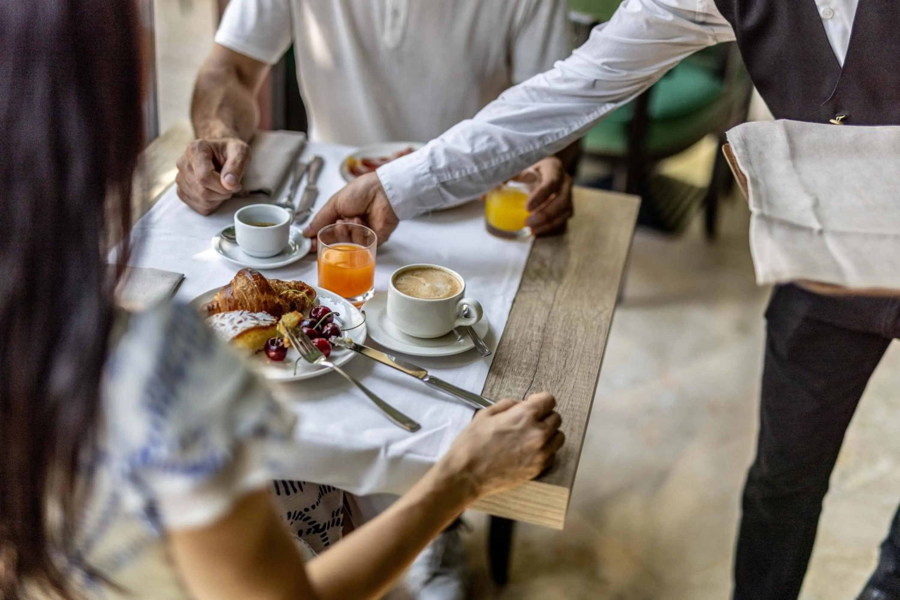 Continental breakfast in Hotel Terme Milano