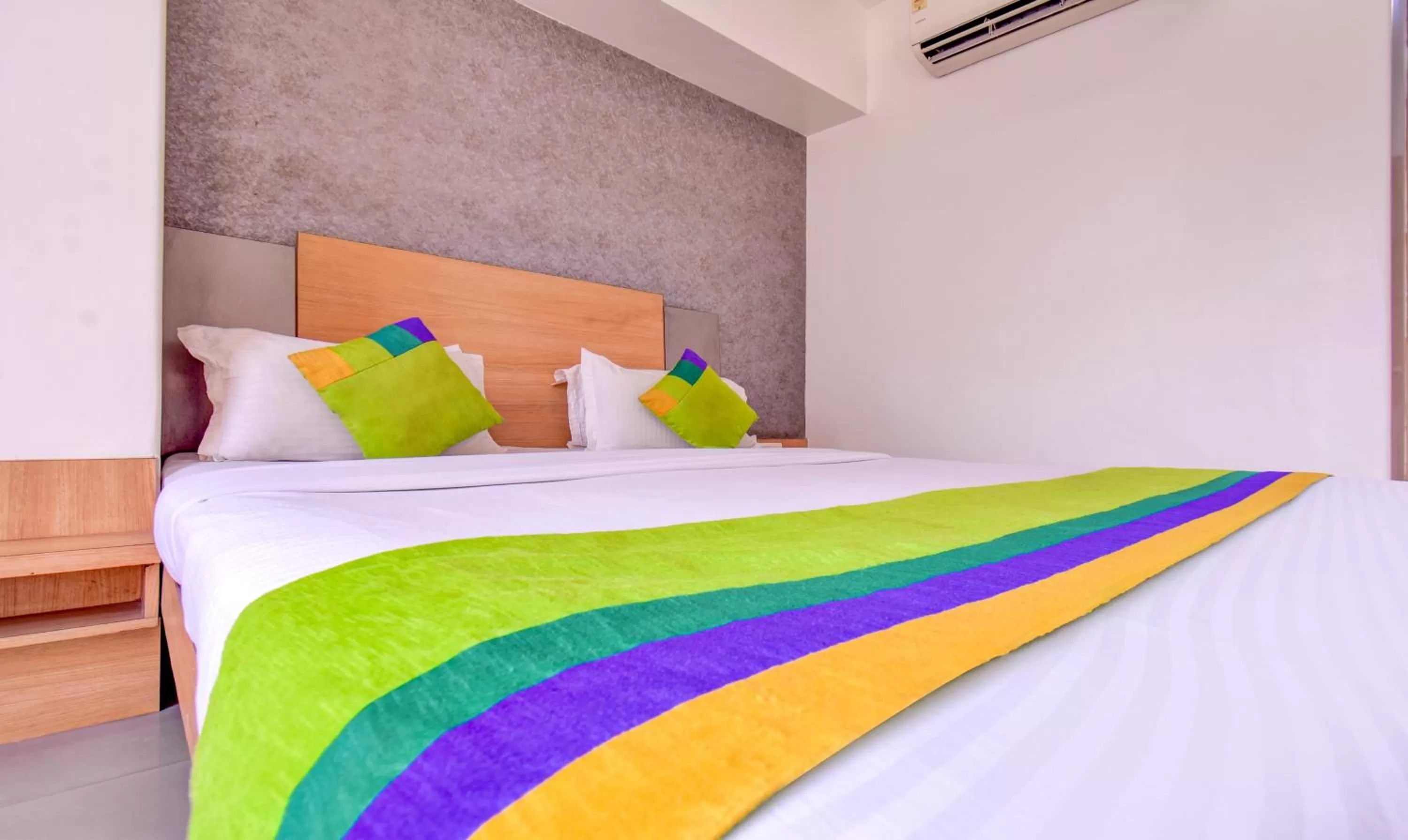 Bedroom, Bed in Treebo Trend Admiral Suites New Usmanpura