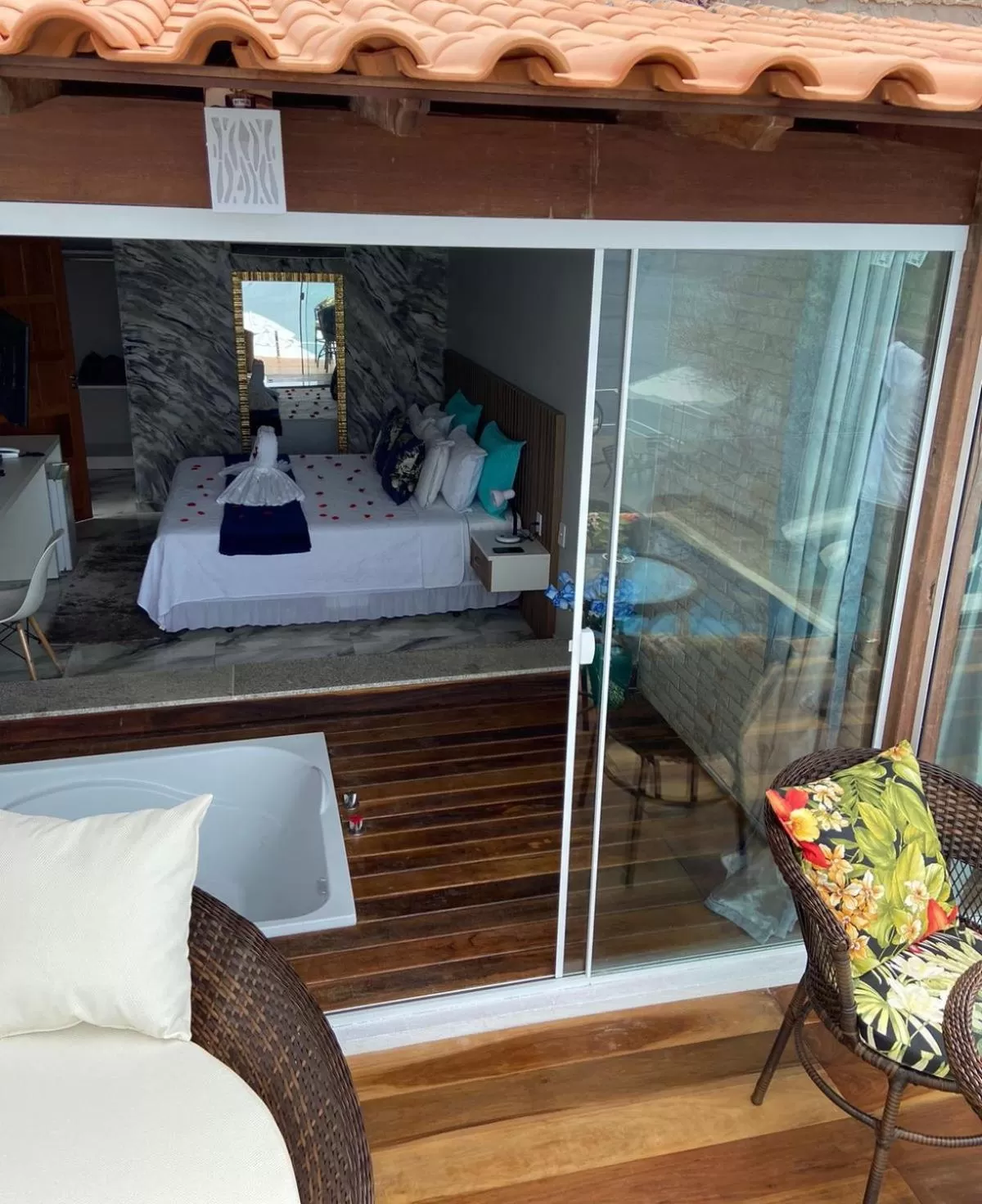 Bed in Pousada e Restaurante Vista Turquesa