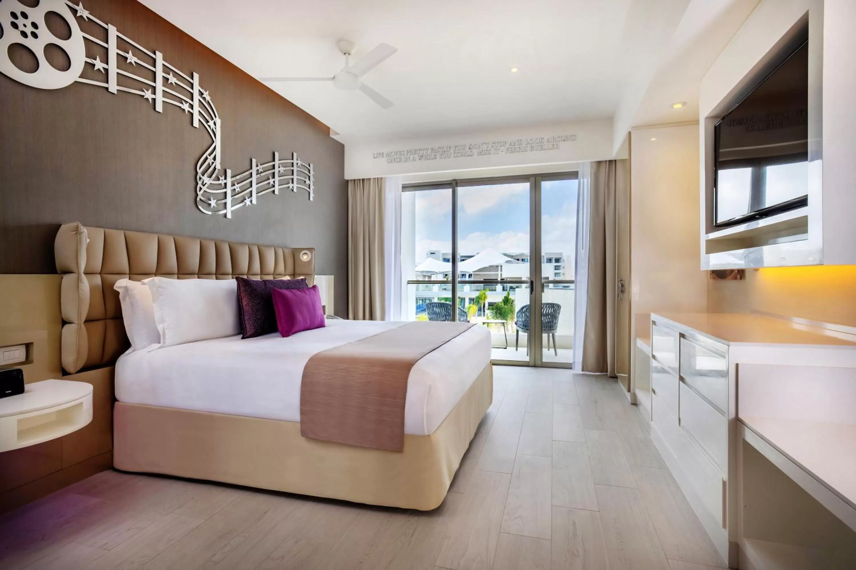 Photo of the whole room, Bed in Planet Hollywood Cancun by Royalton, An Autograph Collection All-Inclusive Resort