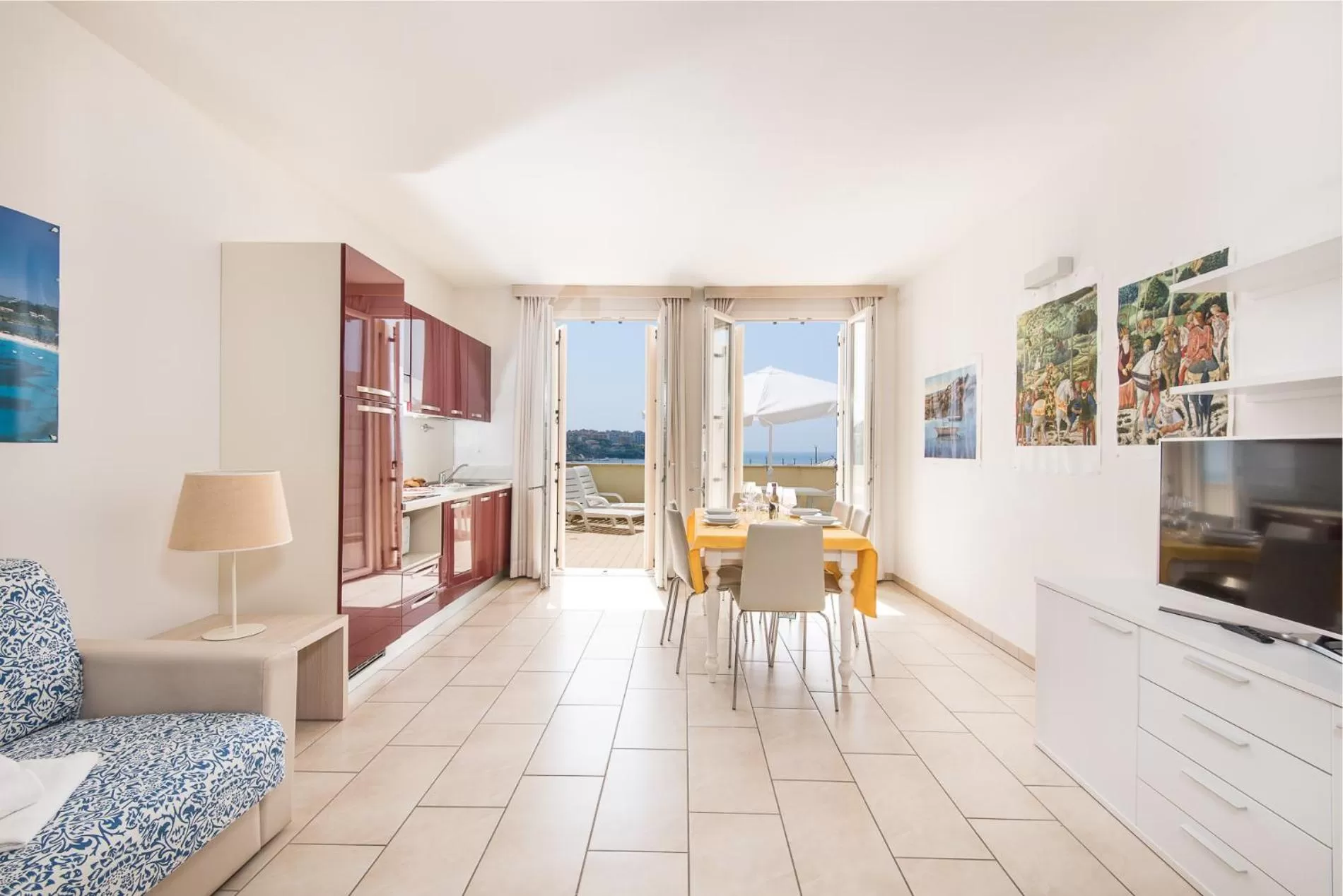 Living room in Residence Marina Salivoli