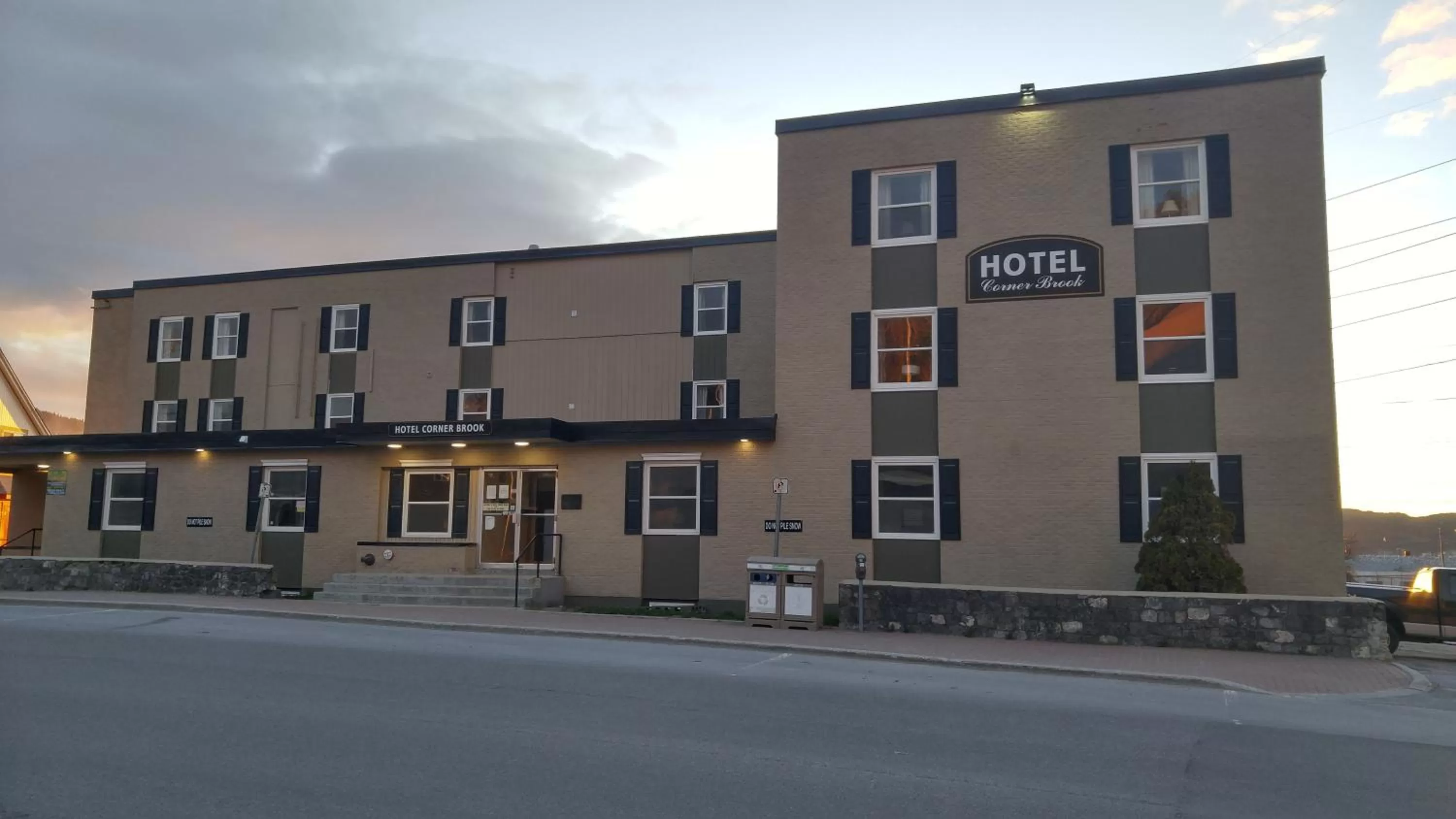 Facade/entrance, Property Building in Historic Hotel Corner Brook