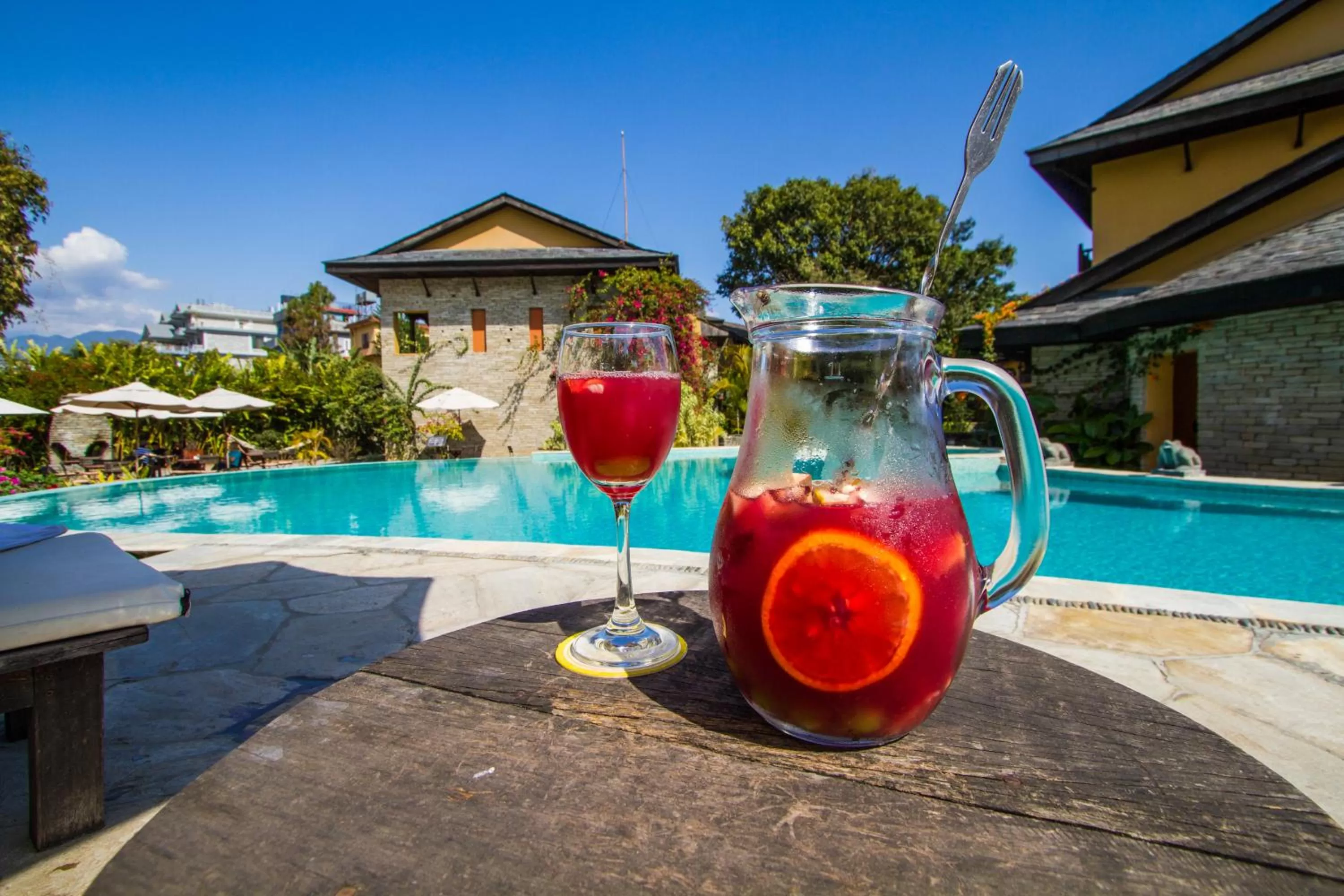 Swimming pool in Temple Tree Resort & Spa, Pokhara
