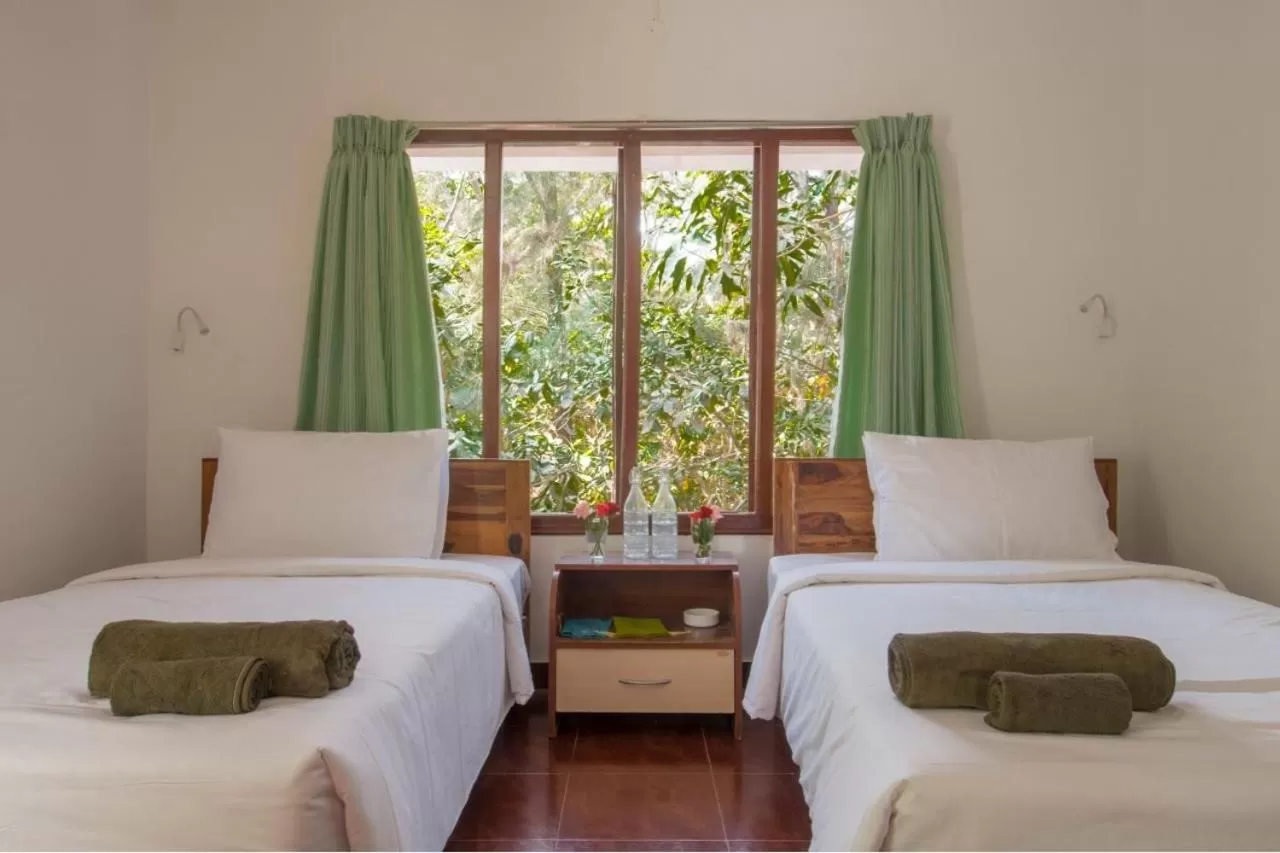 Bedroom, Bed in Red Earth - Gokarna
