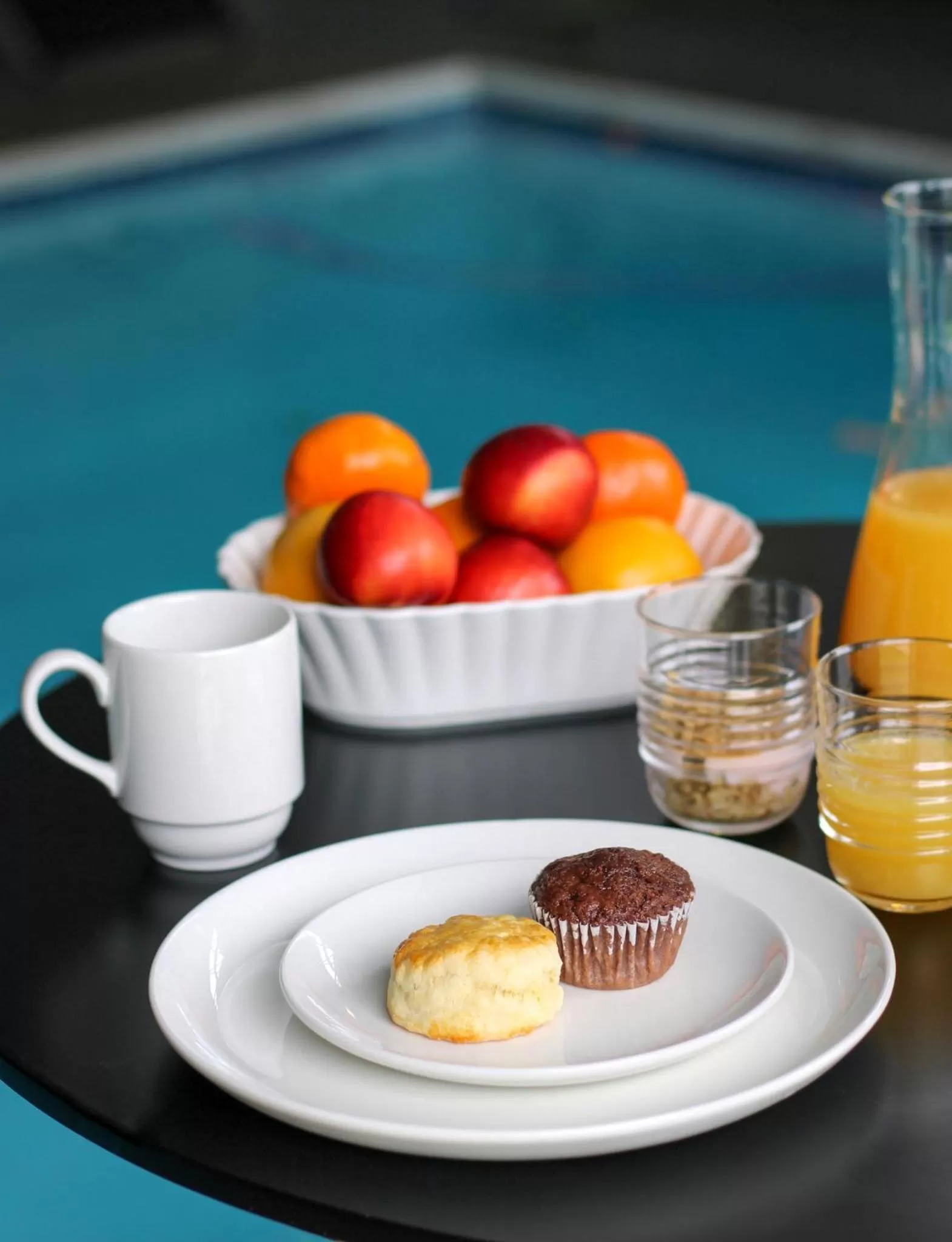 Pool view in The Raz