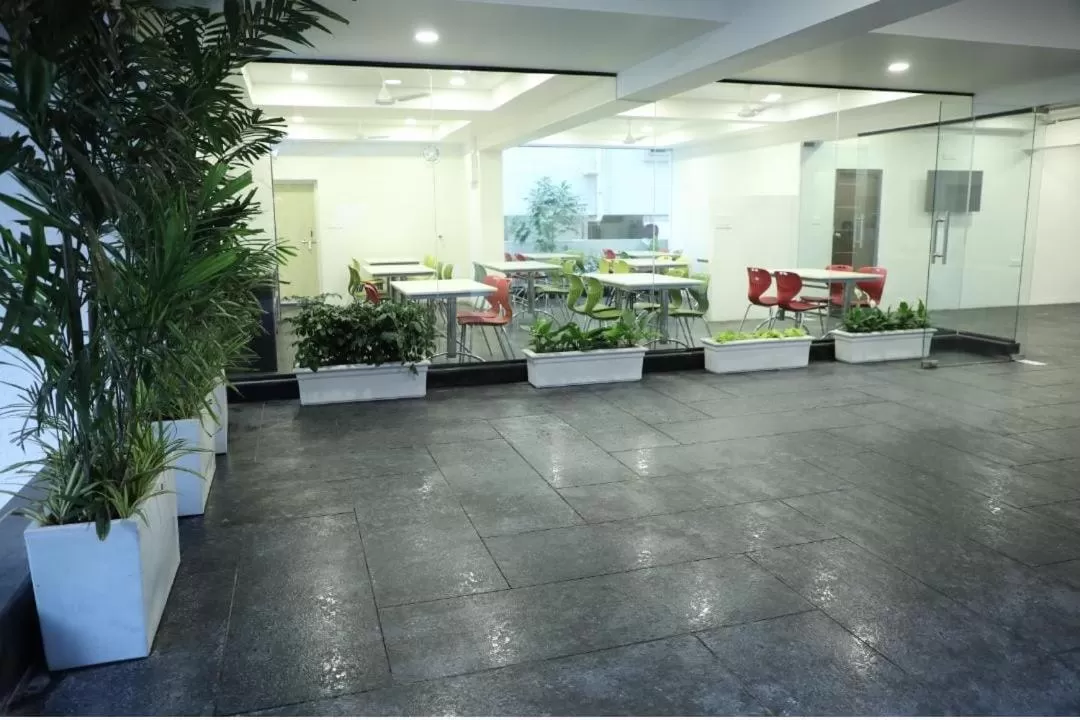 Seating area in SwanSuites Gachibowli