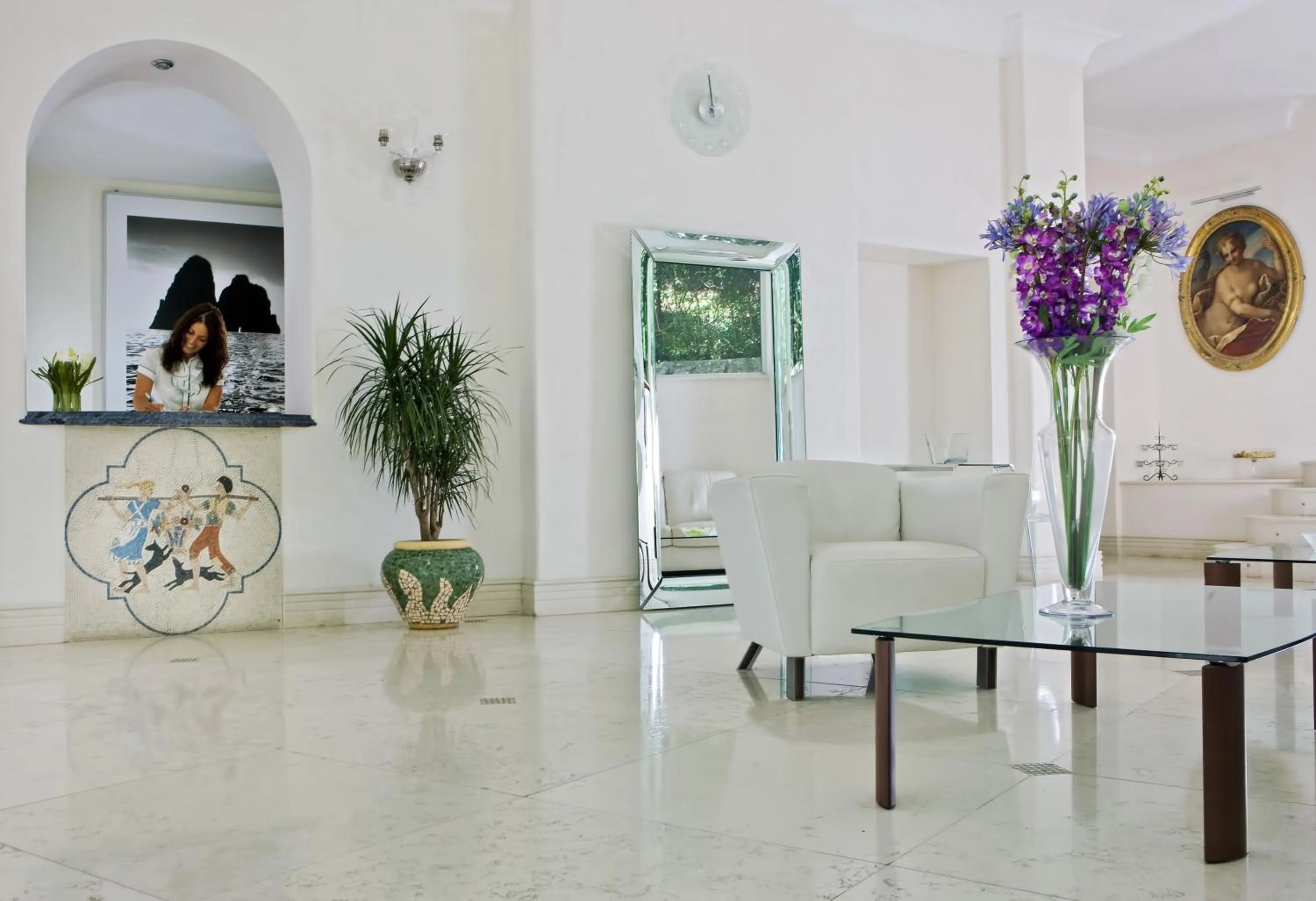 Lobby or reception in Hotel La Floridiana