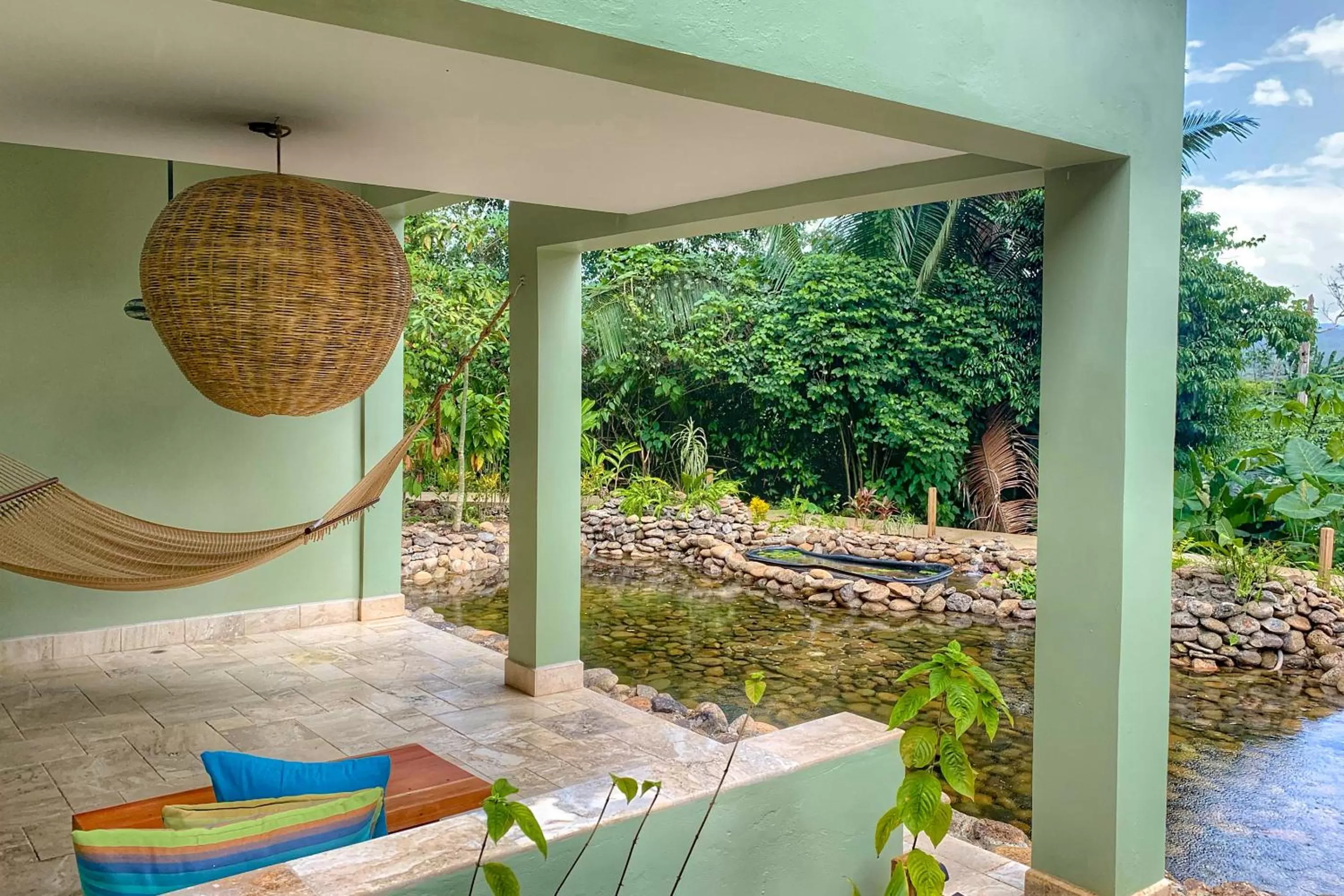 Patio in Sleeping Giant Rainforest Lodge
