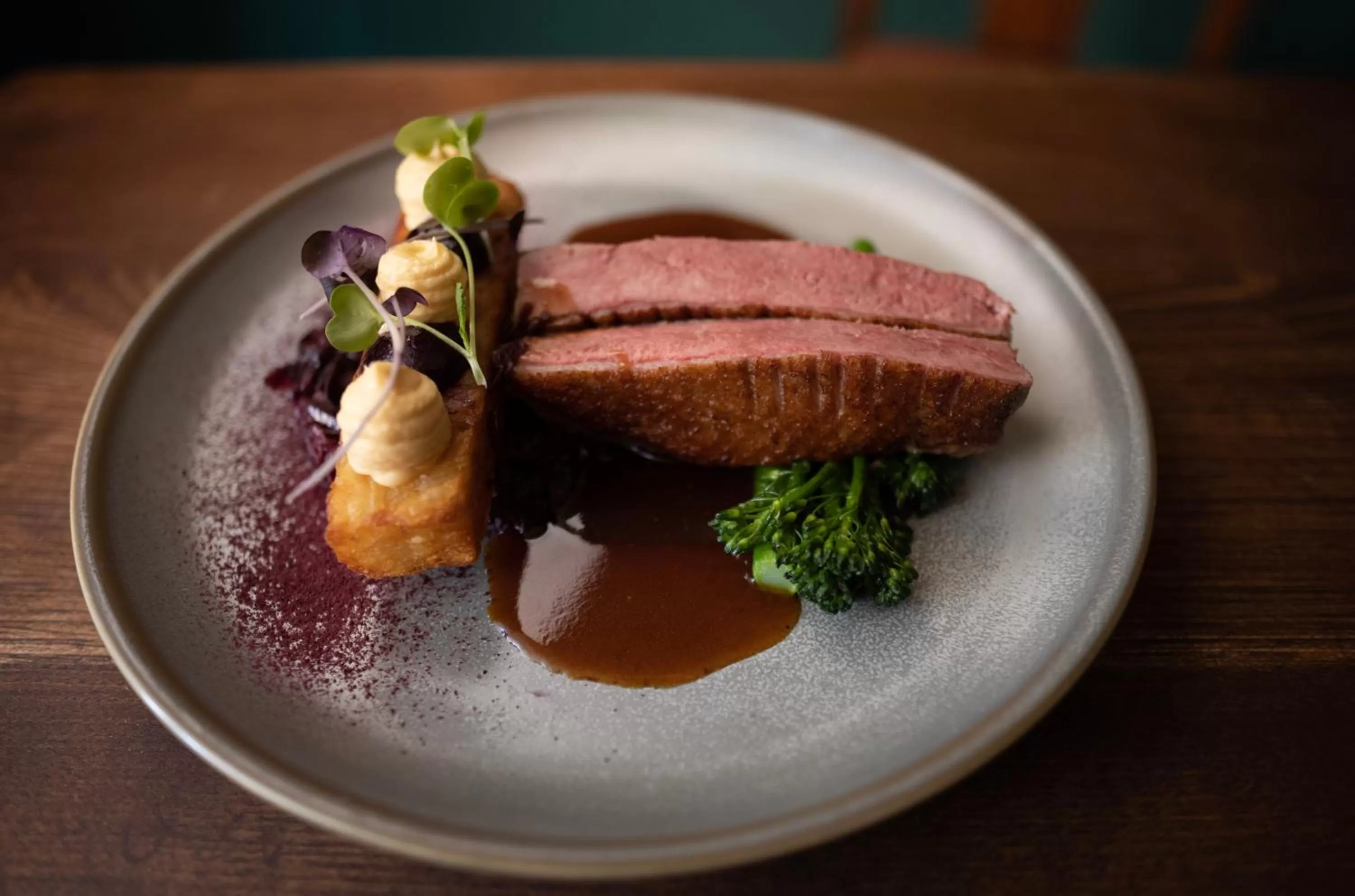 Food close-up in The Greyhound Inn