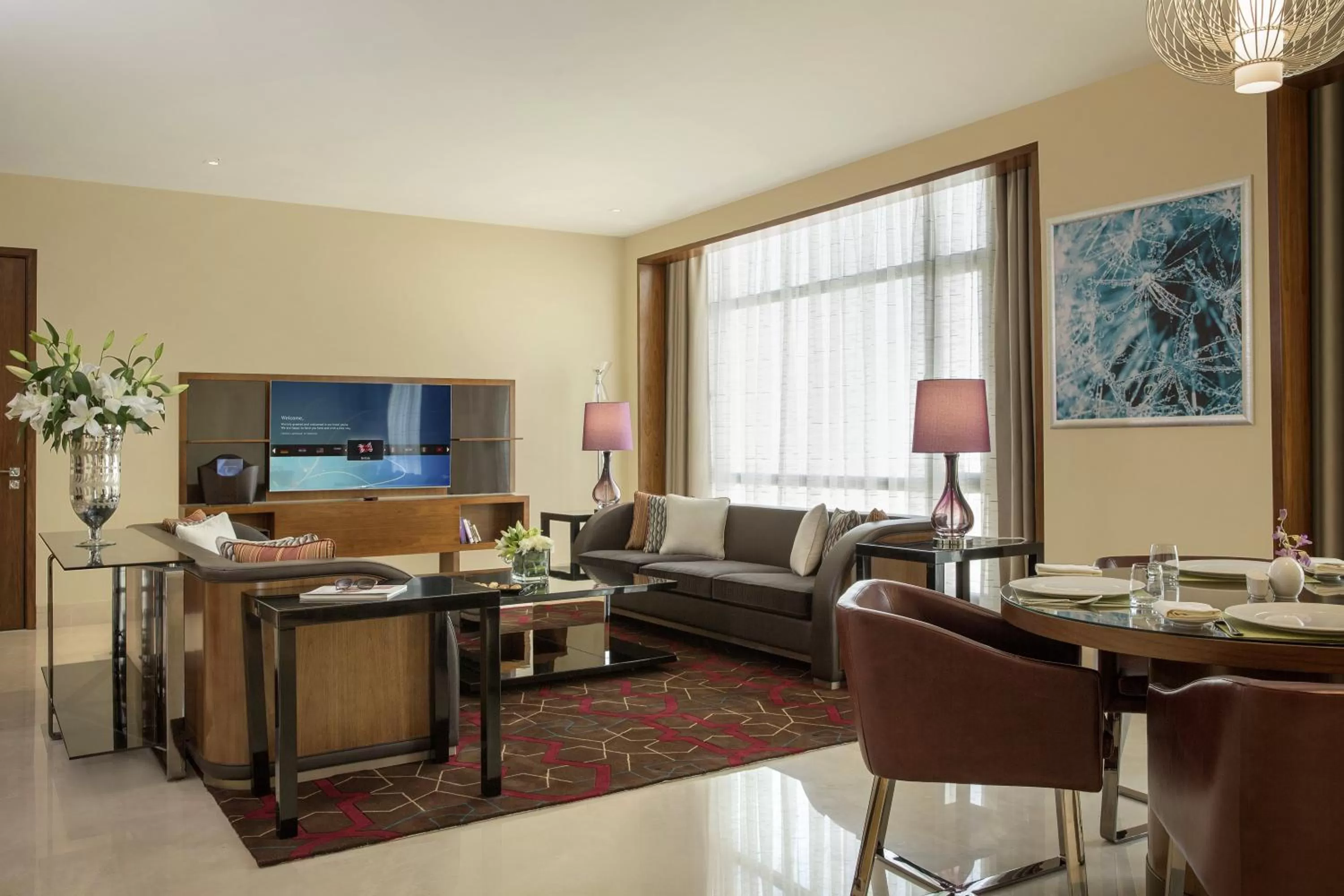 Living room in Rosh Rayhaan by Rotana