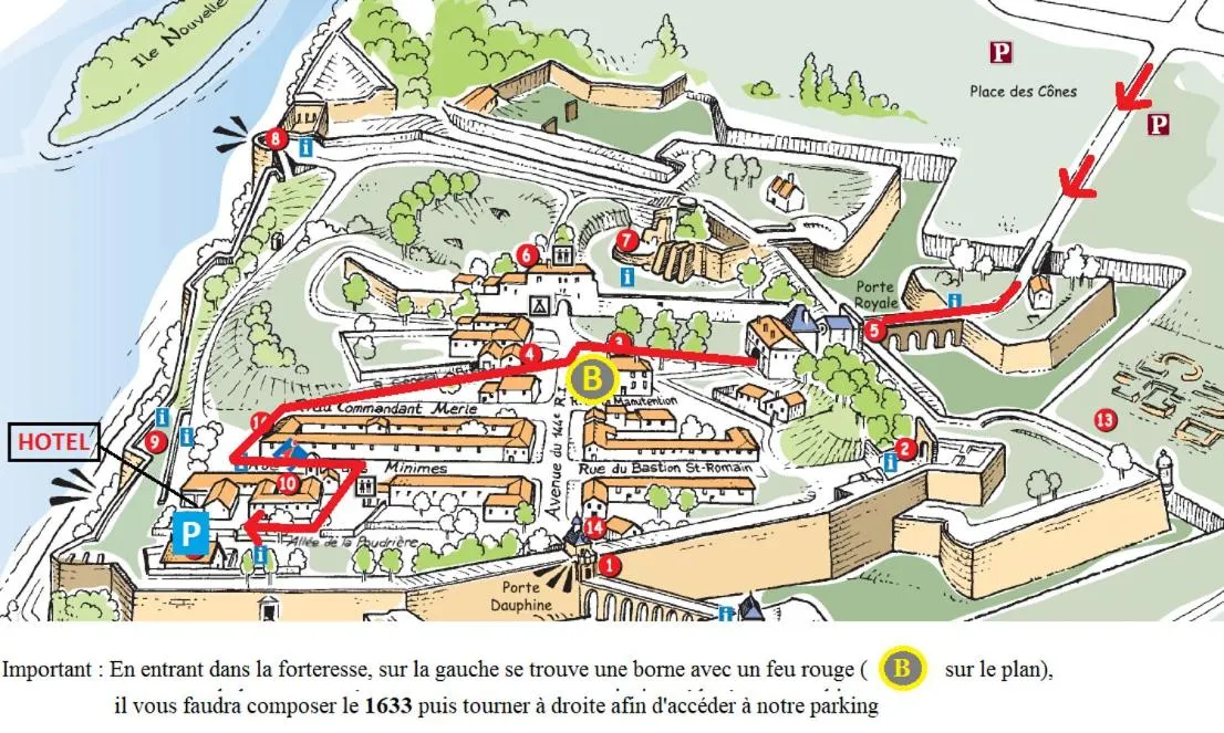 acessibility in Logis Hôtel Restaurant La Citadelle