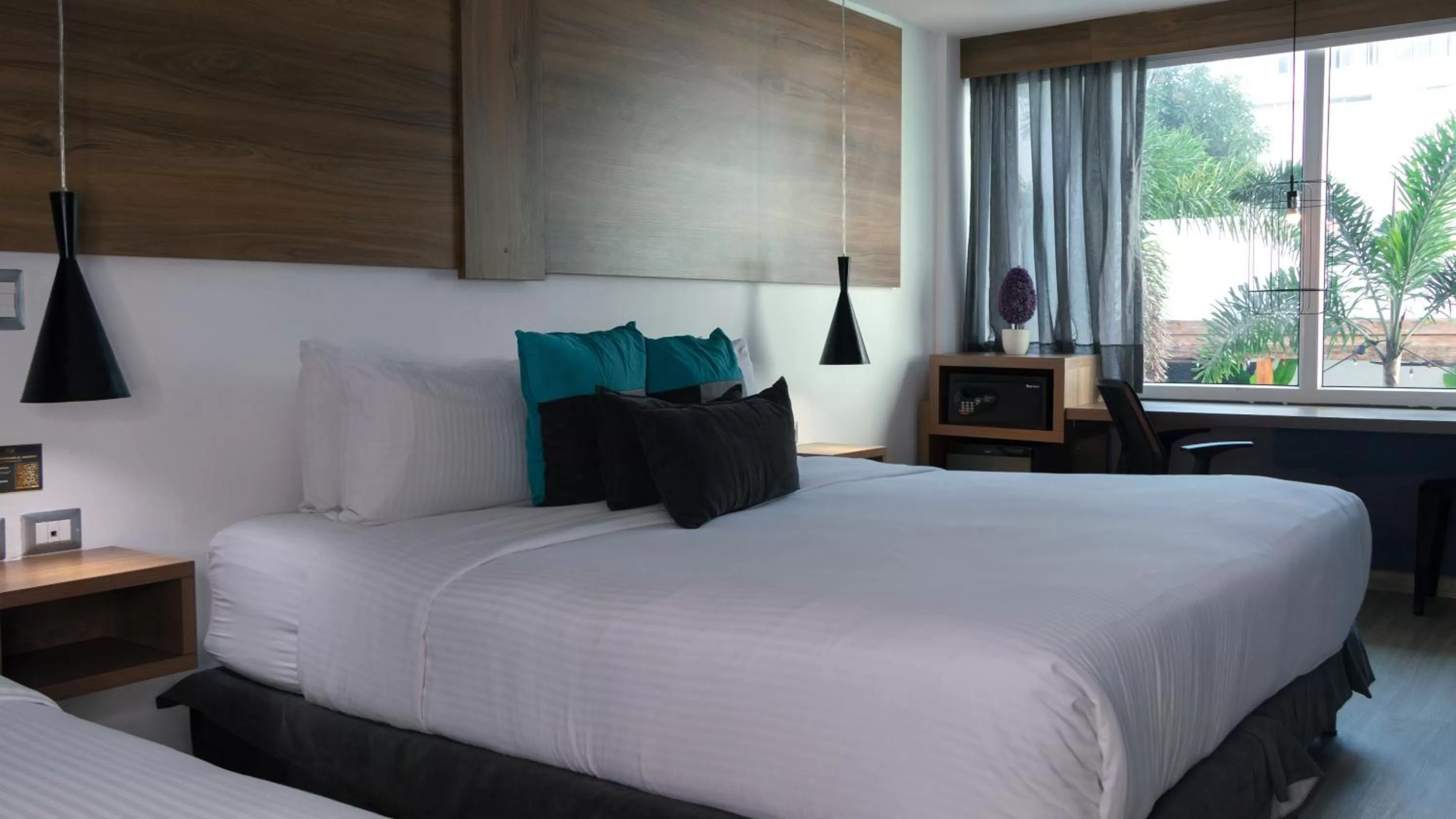 Bed in Hotel Blue Concept