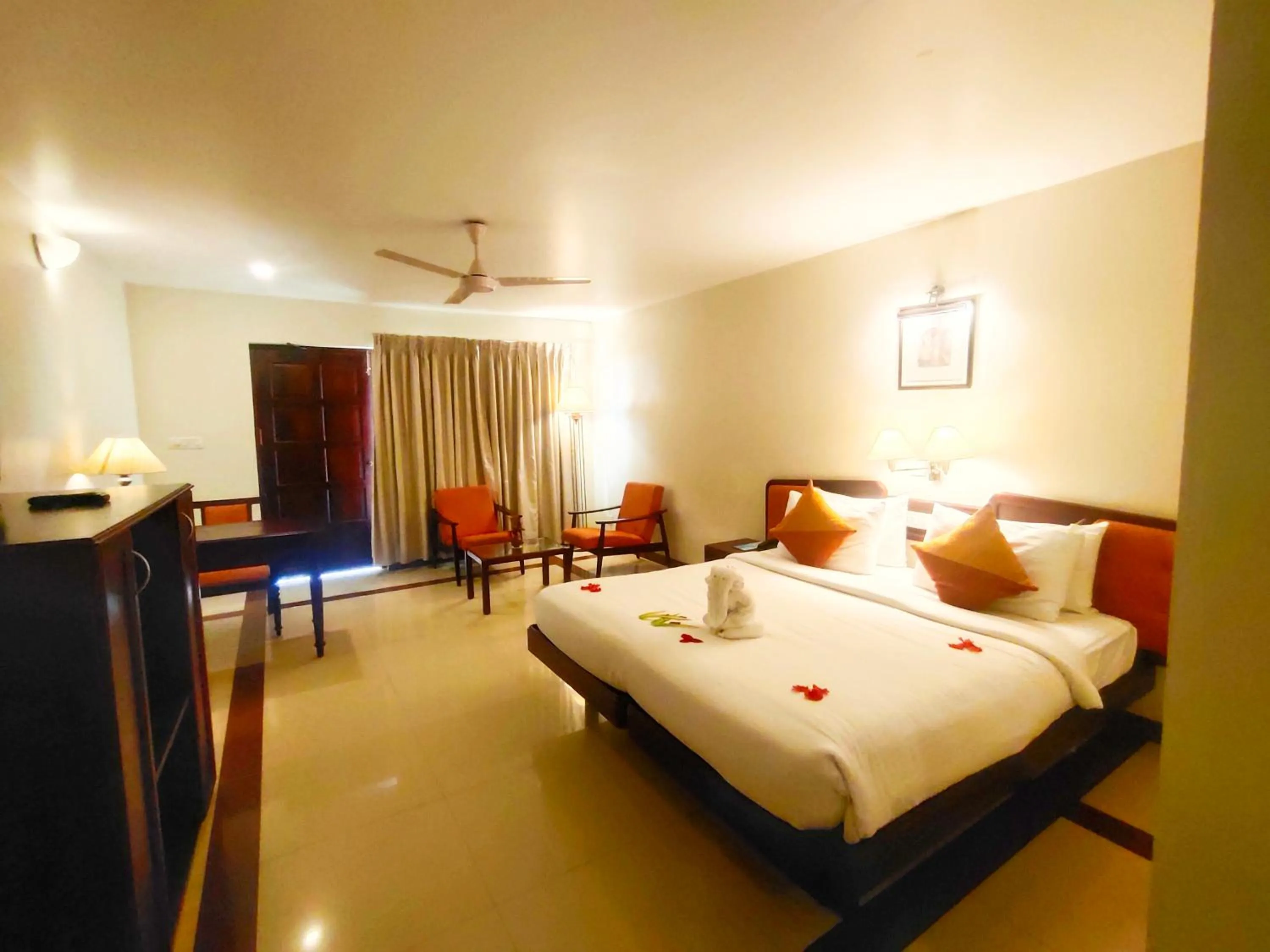 Bedroom, Bed in The Travancore Heritage Beach Resort