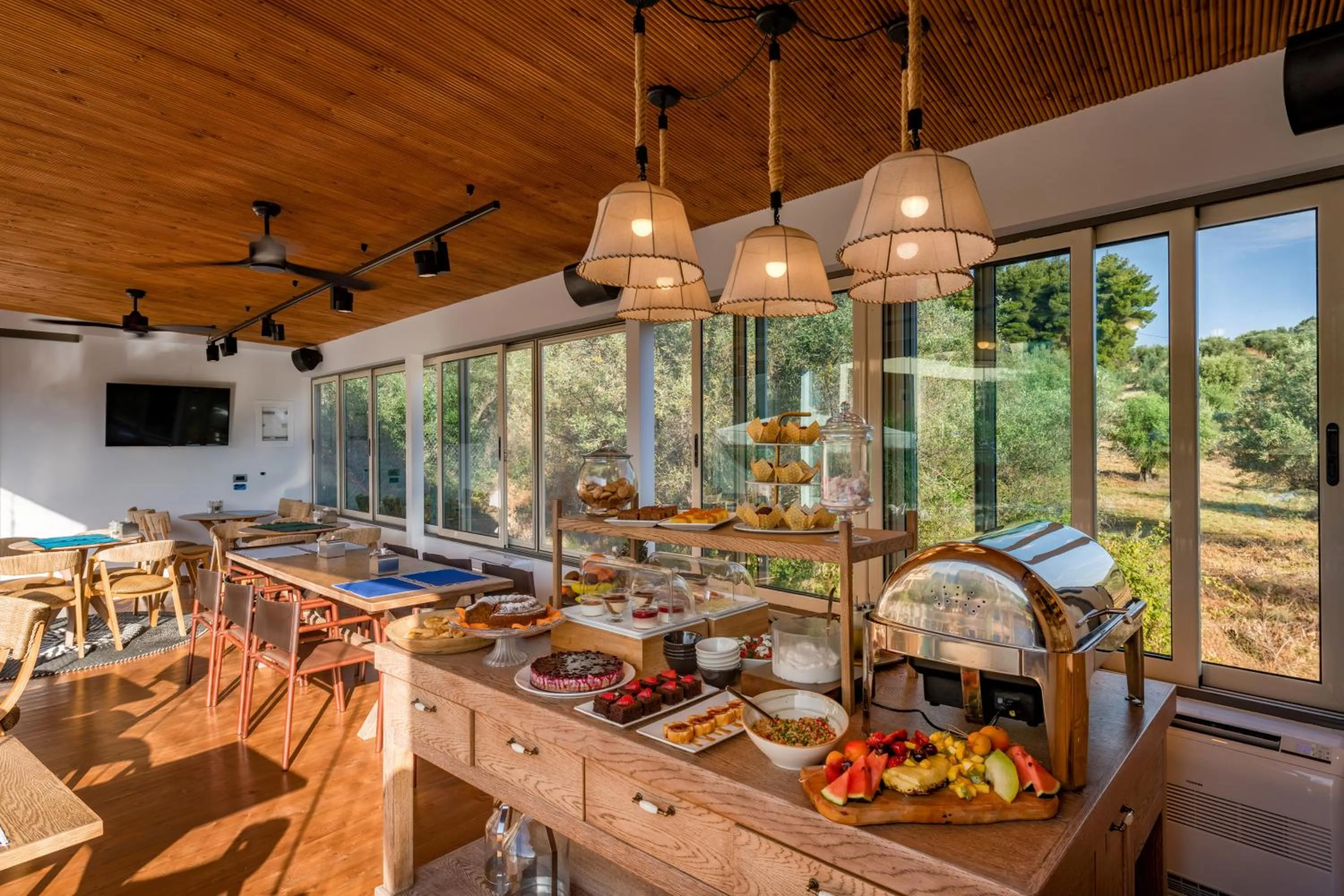 Buffet breakfast in Anthemion Suites and Villas