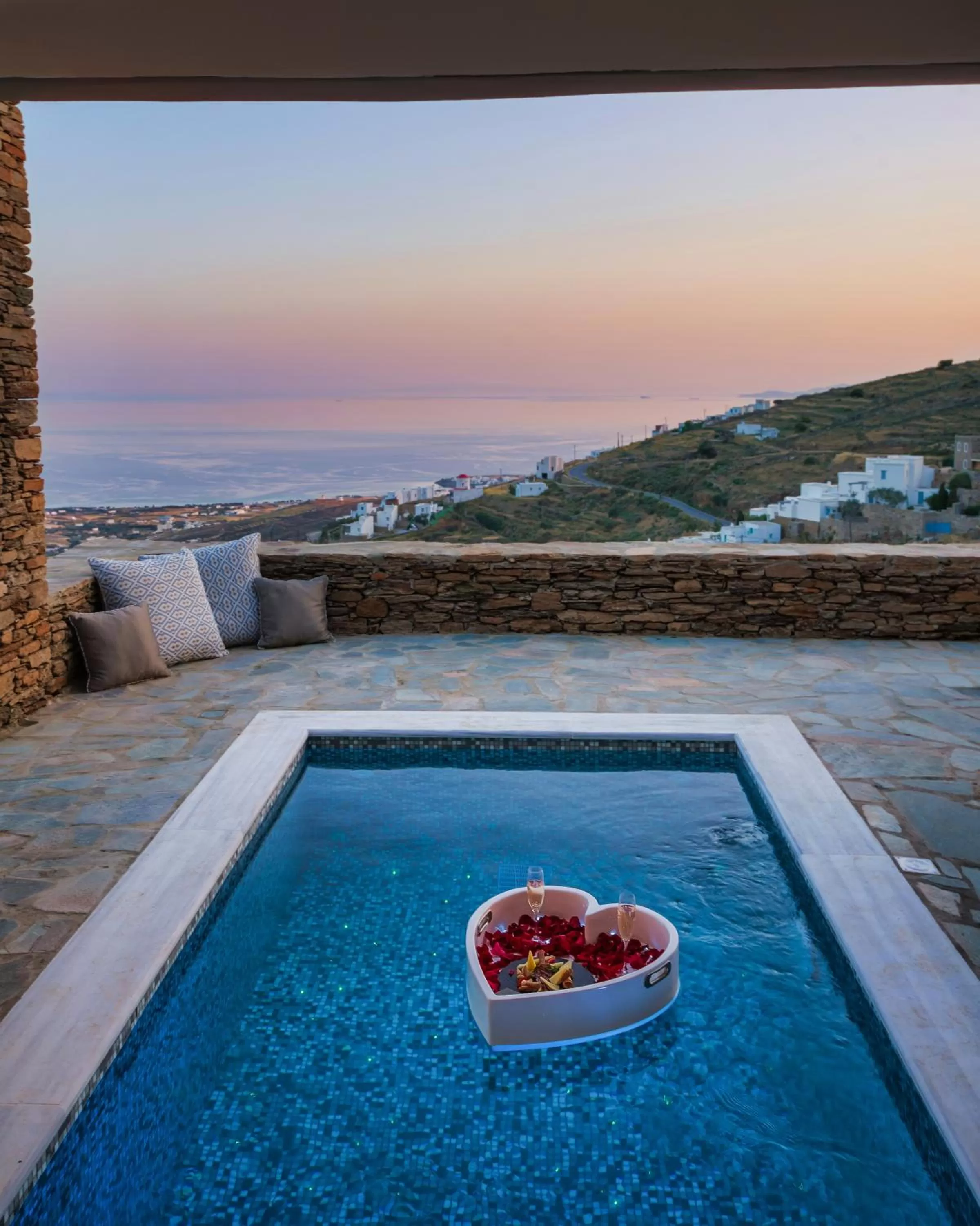 Pool view in Aeolis Tinos Suites
