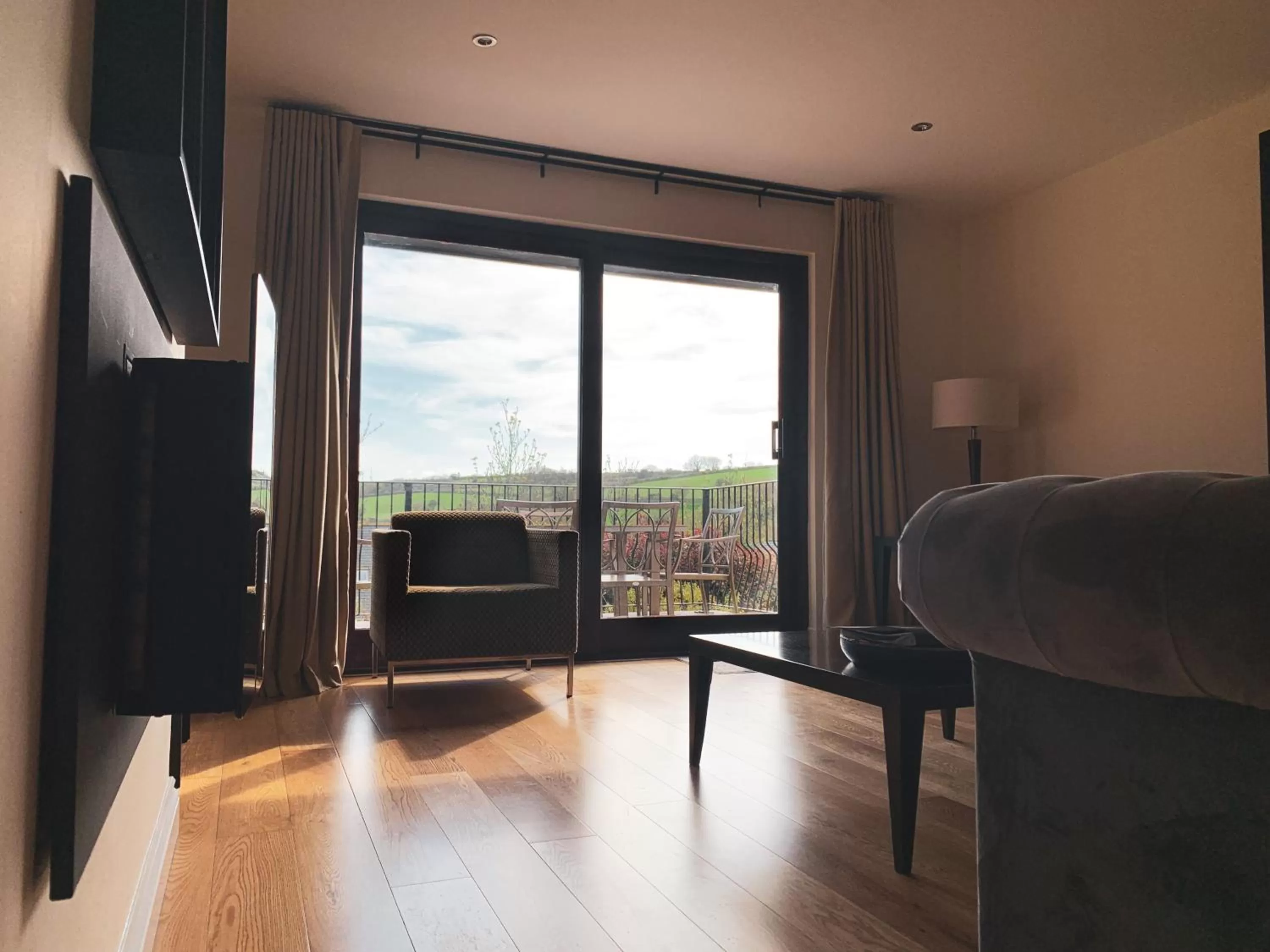 View (from property/room), TV/Entertainment Center in Hustyns Resort Cornwall