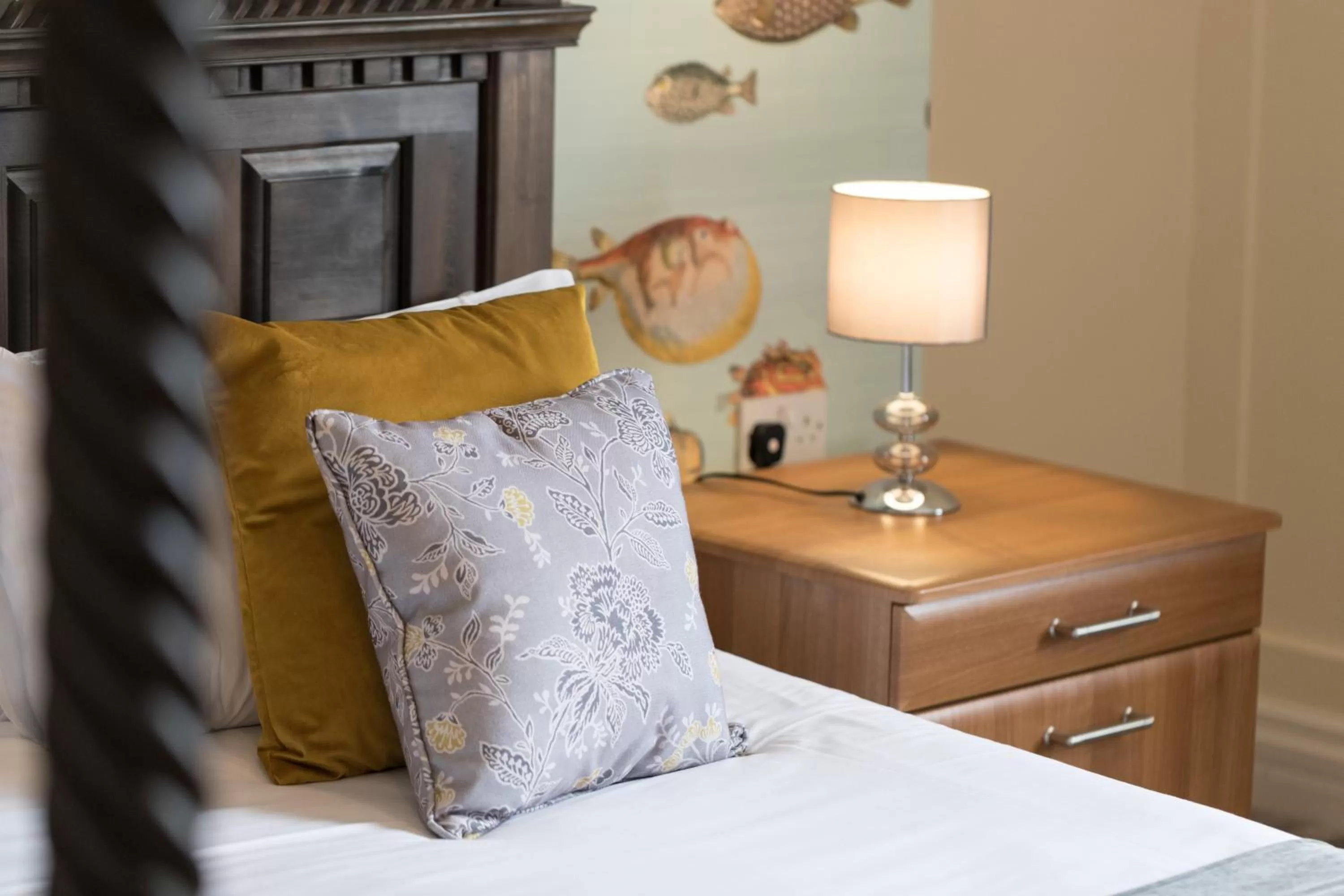 Decorative detail, Bed in The Resolution Hotel