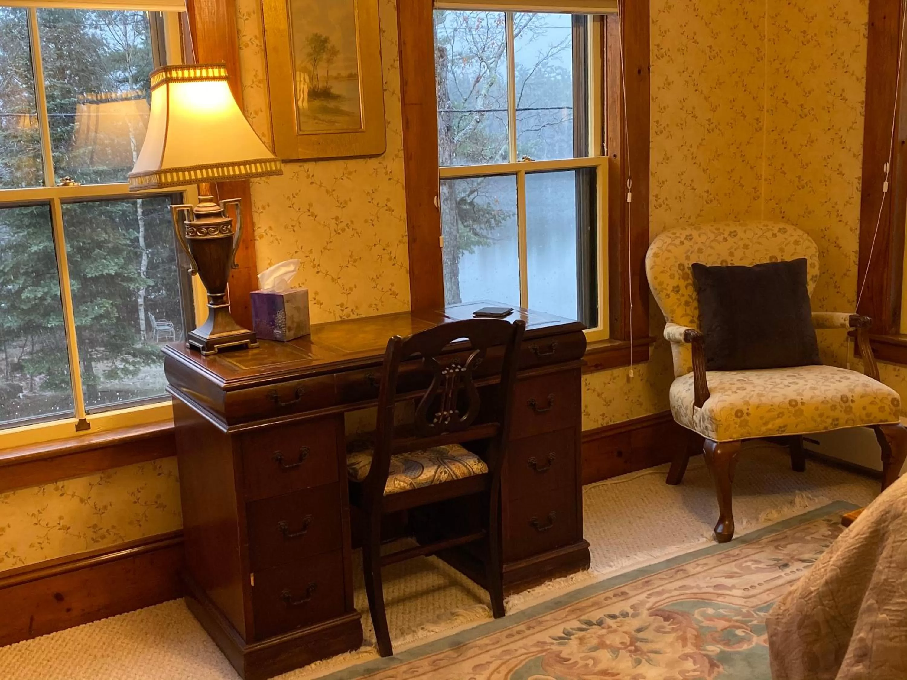 Seating area in Follansbee Inn